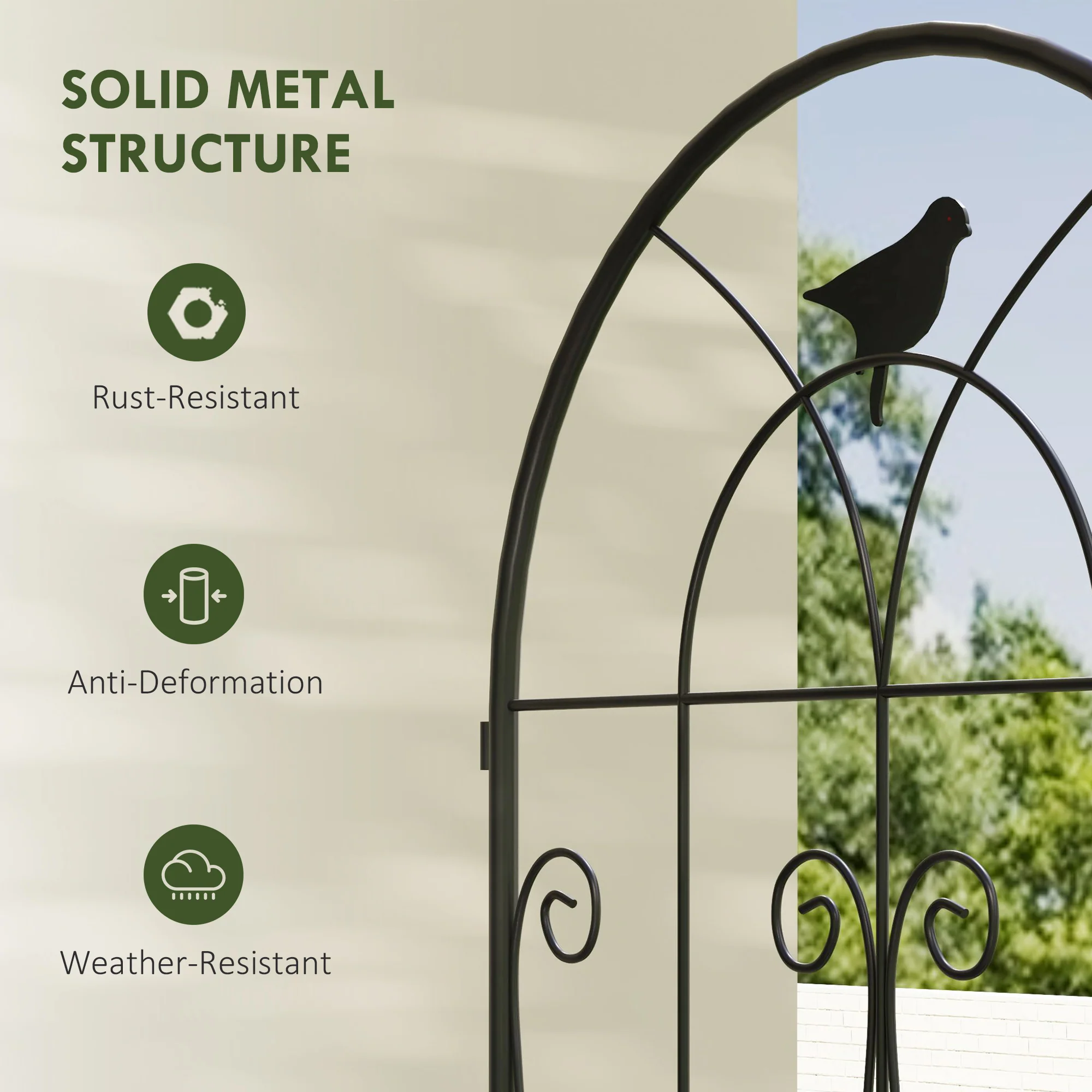 Outsunny Set of 2 Metal Garden Trellis, Outdoor Trellis Panels, 150 x 50 cm - Image 16
