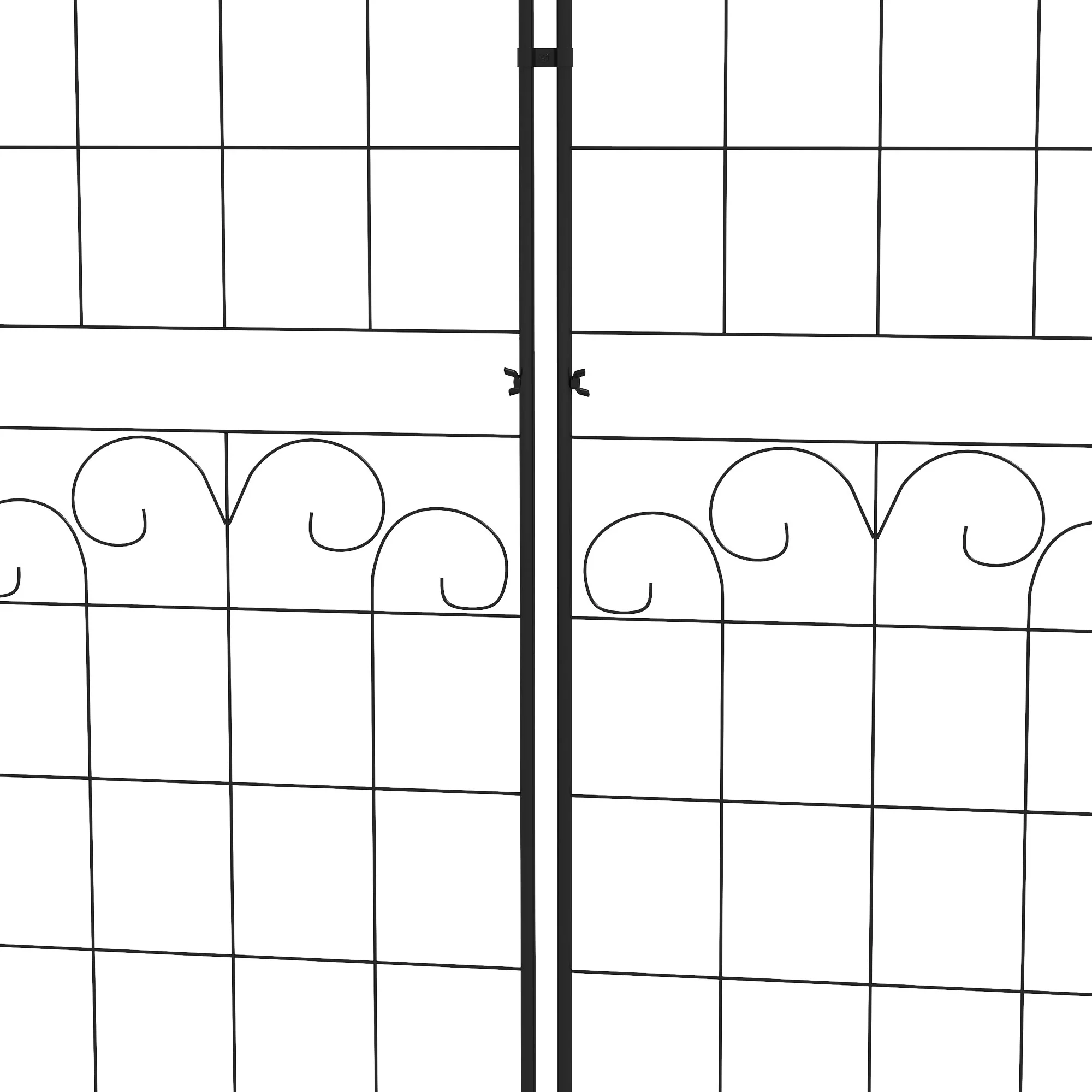 Outsunny Set of 2 Metal Trellis for Climbing Plants, Floral Design - Image 8