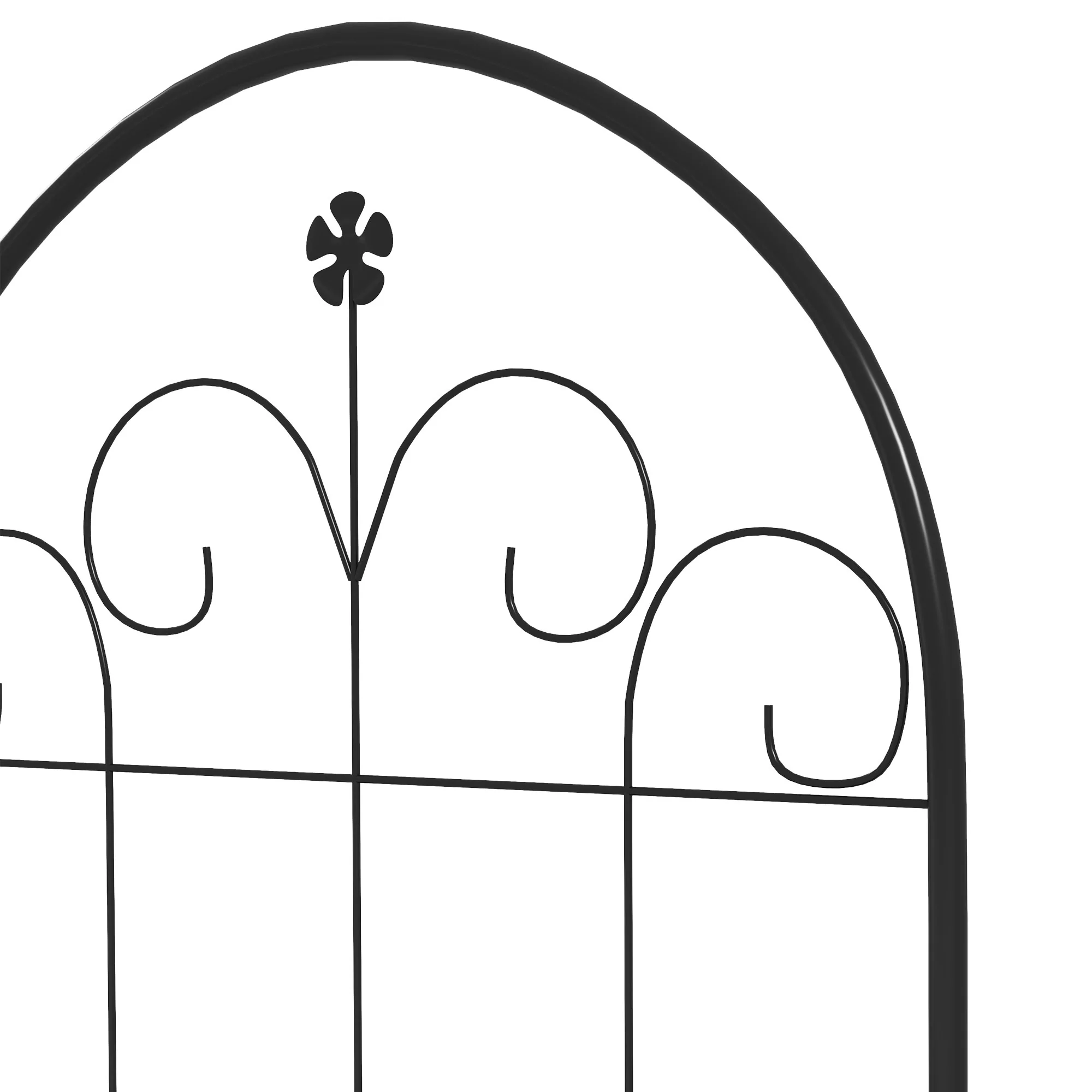 Outsunny Set of 2 Metal Trellis for Climbing Plants, Floral Design - Image 9