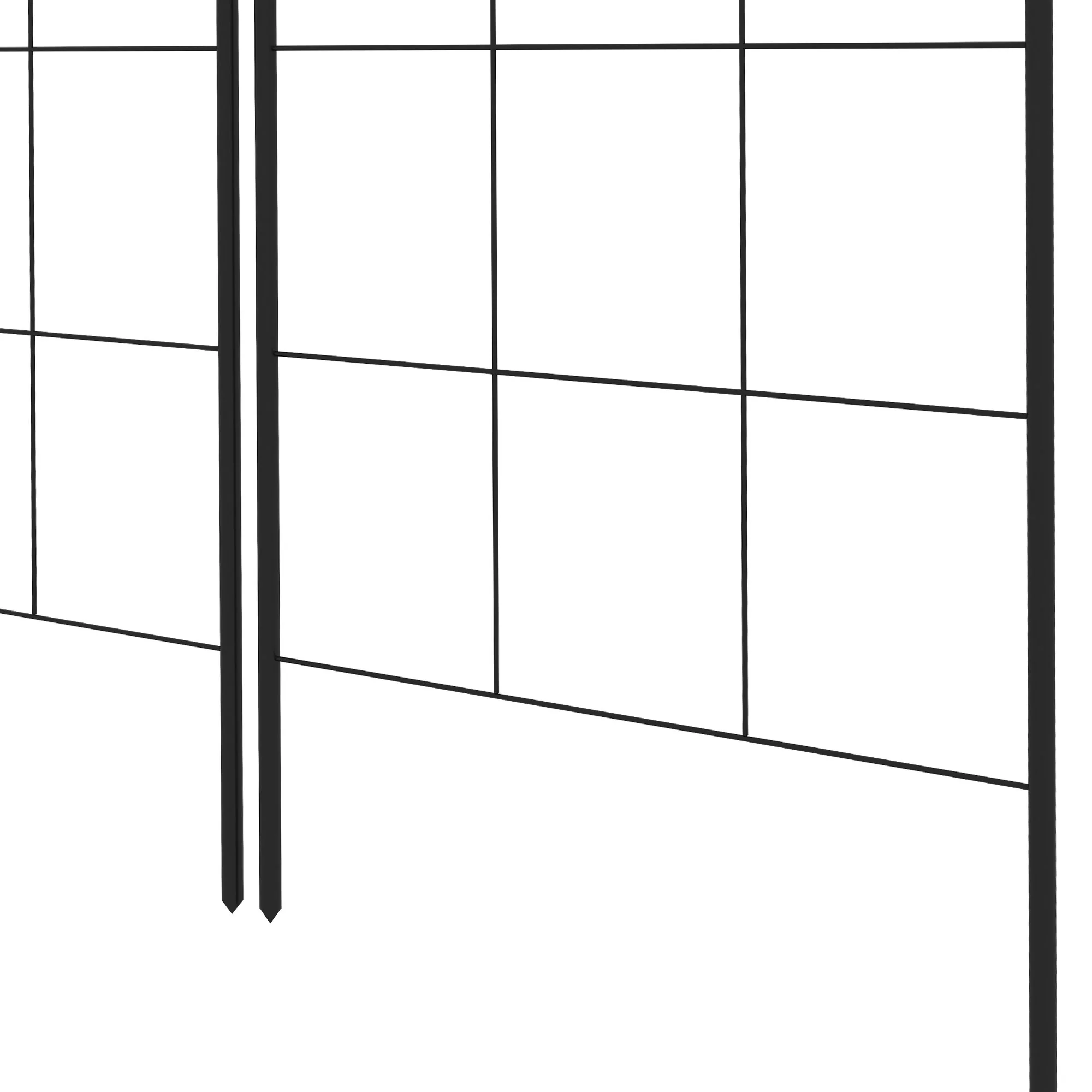 Outsunny Set of 2 Metal Trellis for Climbing Plants, Grid Design - Image 9