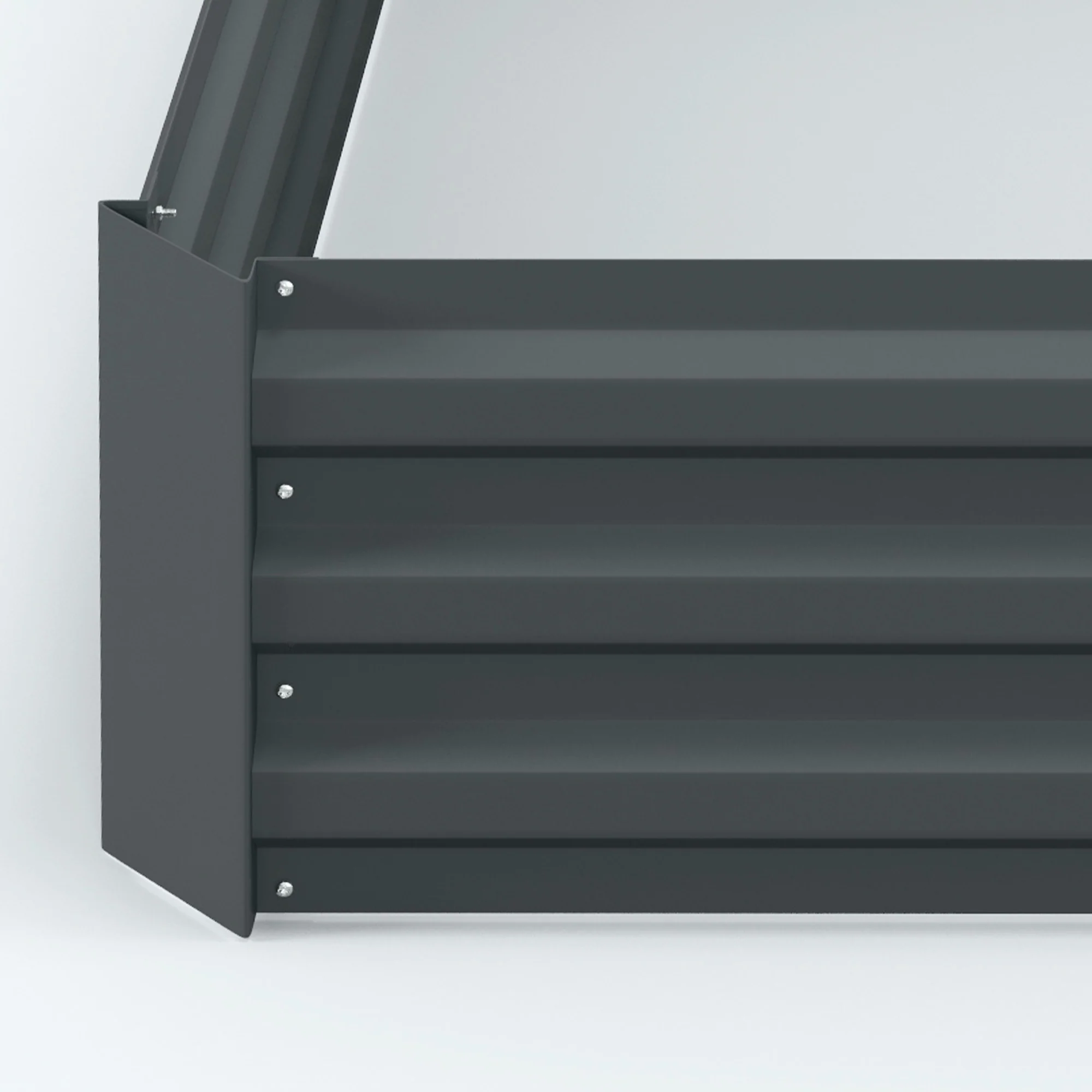 Outsunny Set of 2 Raised Garden Bed Galvanised Planter Box Easy Setup Dark Grey - Image 9