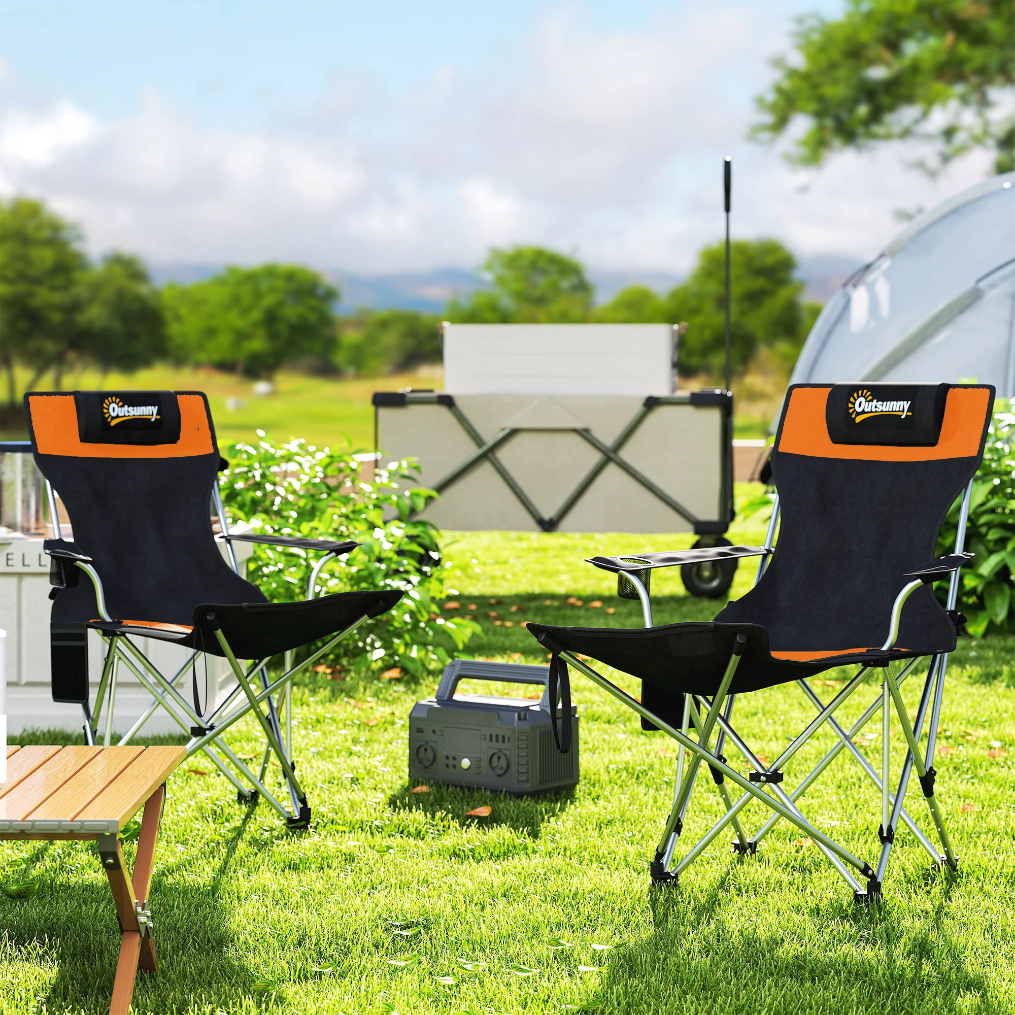 Outsunny Set Of 2 Reclining Camping Chairs - Image 20