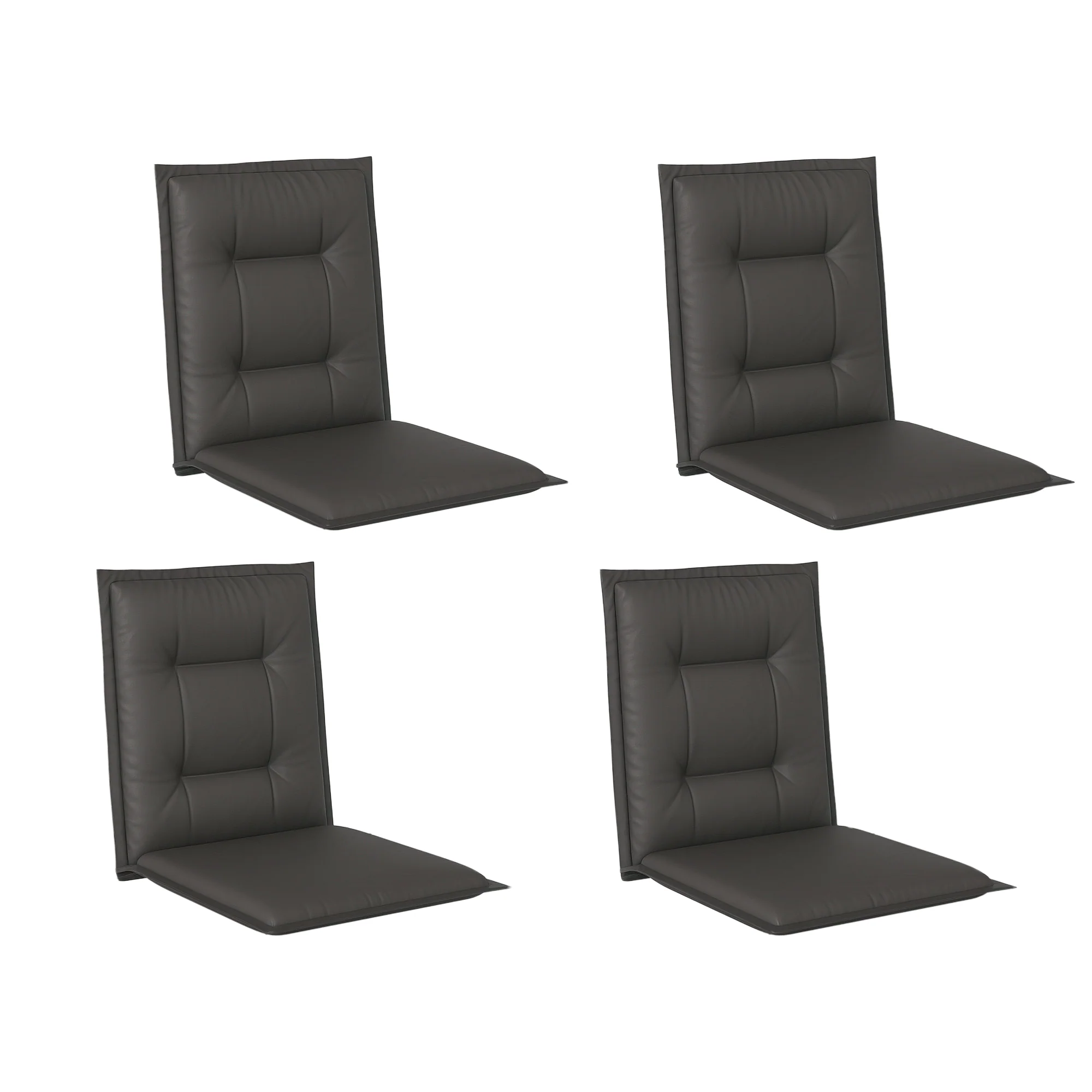 Outsunny Set Of 4 Garden Chair Cushions, Outdoor Seat Pads