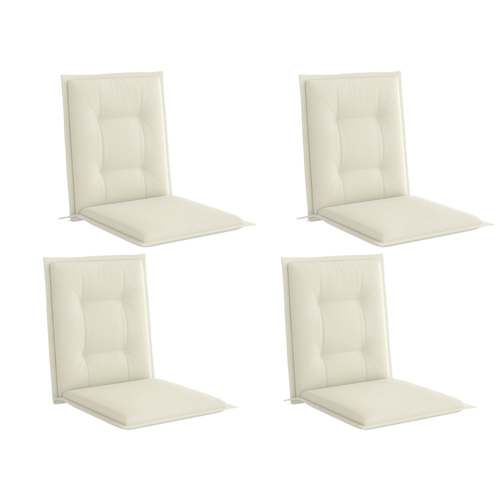 Outsunny Set Of 4 Garden Chair Cushions, Outdoor Seat Pads - Image 19