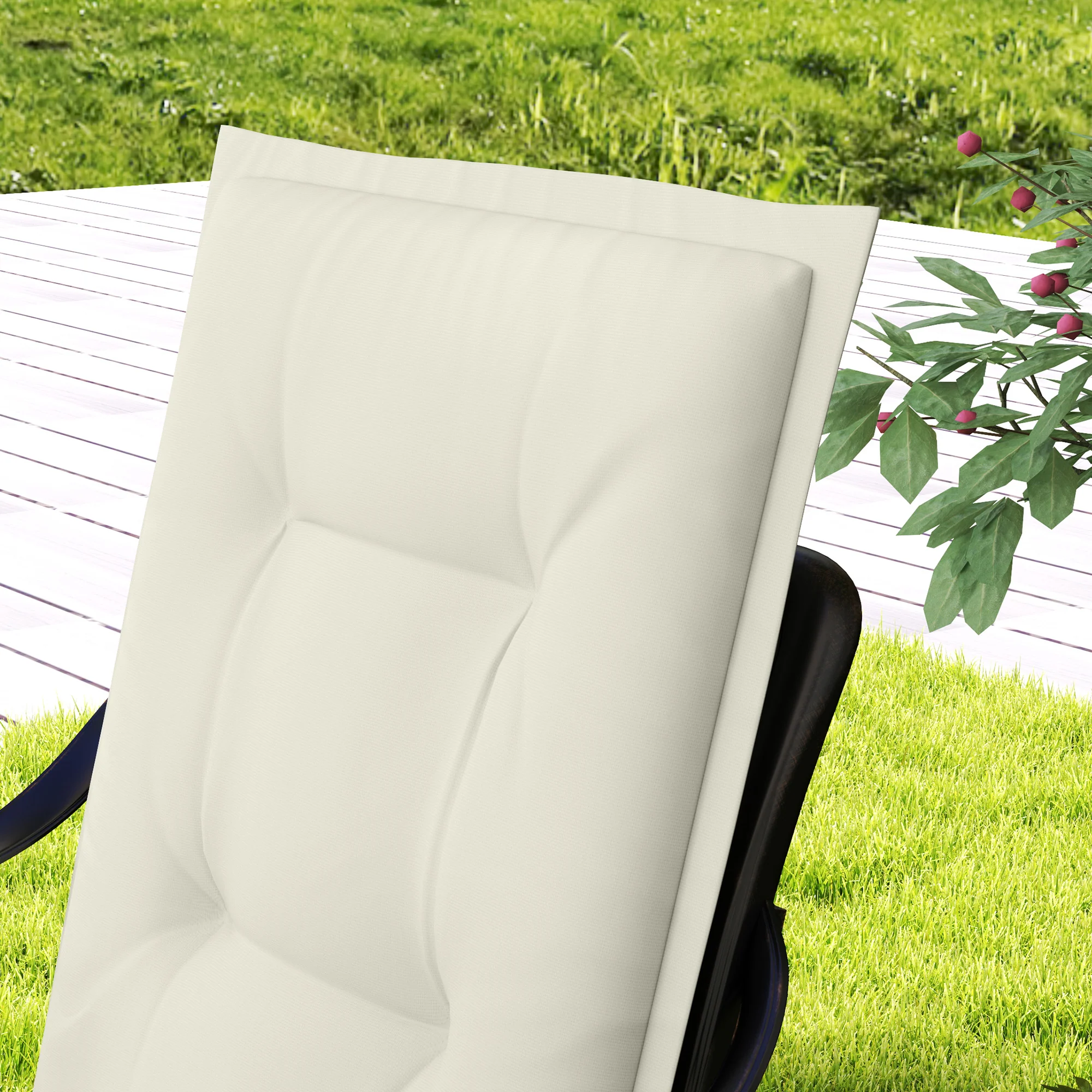 Outsunny Set Of 4 Garden Chair Cushions, Outdoor Seat Pads - Image 27