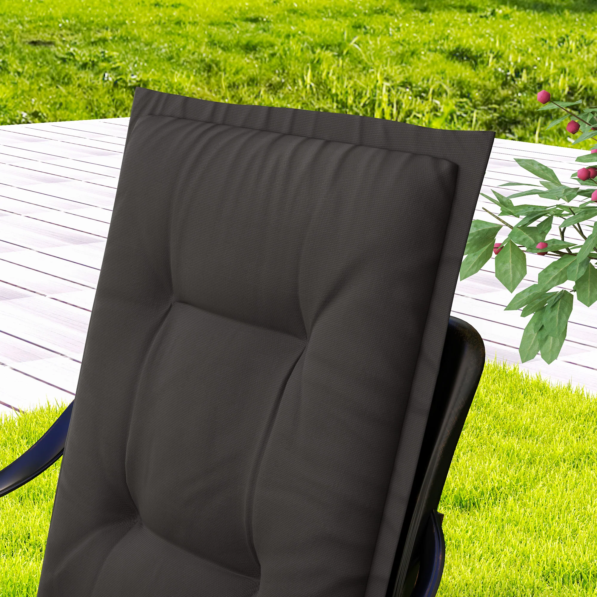 Outsunny Set Of 4 Garden Chair Cushions, Outdoor Seat Pads - Image 9