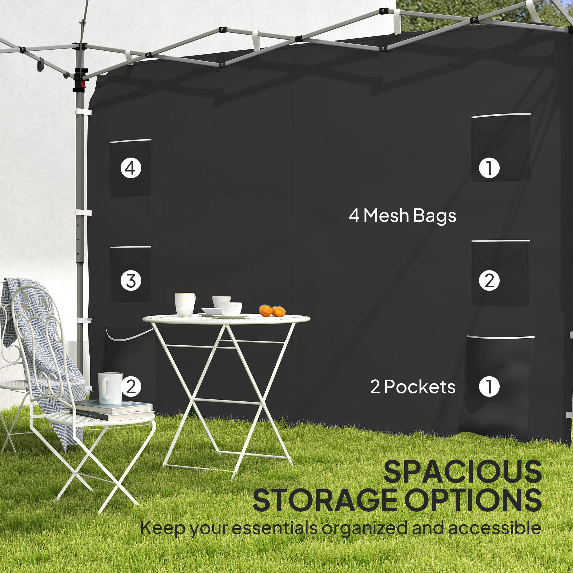 Outsunny Side Panel for 3x3 m Pop Up Gazebos, 1 Pack Sidewall Only - Image 13