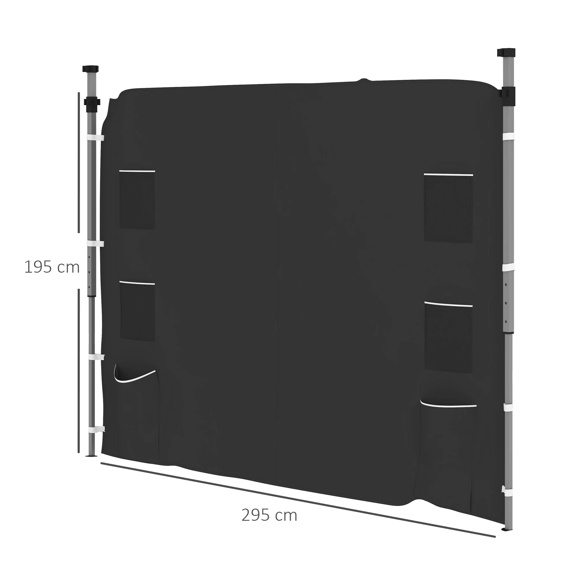 Outsunny Side Panel for 3x3 m Pop Up Gazebos, 1 Pack Sidewall Only - Image 14