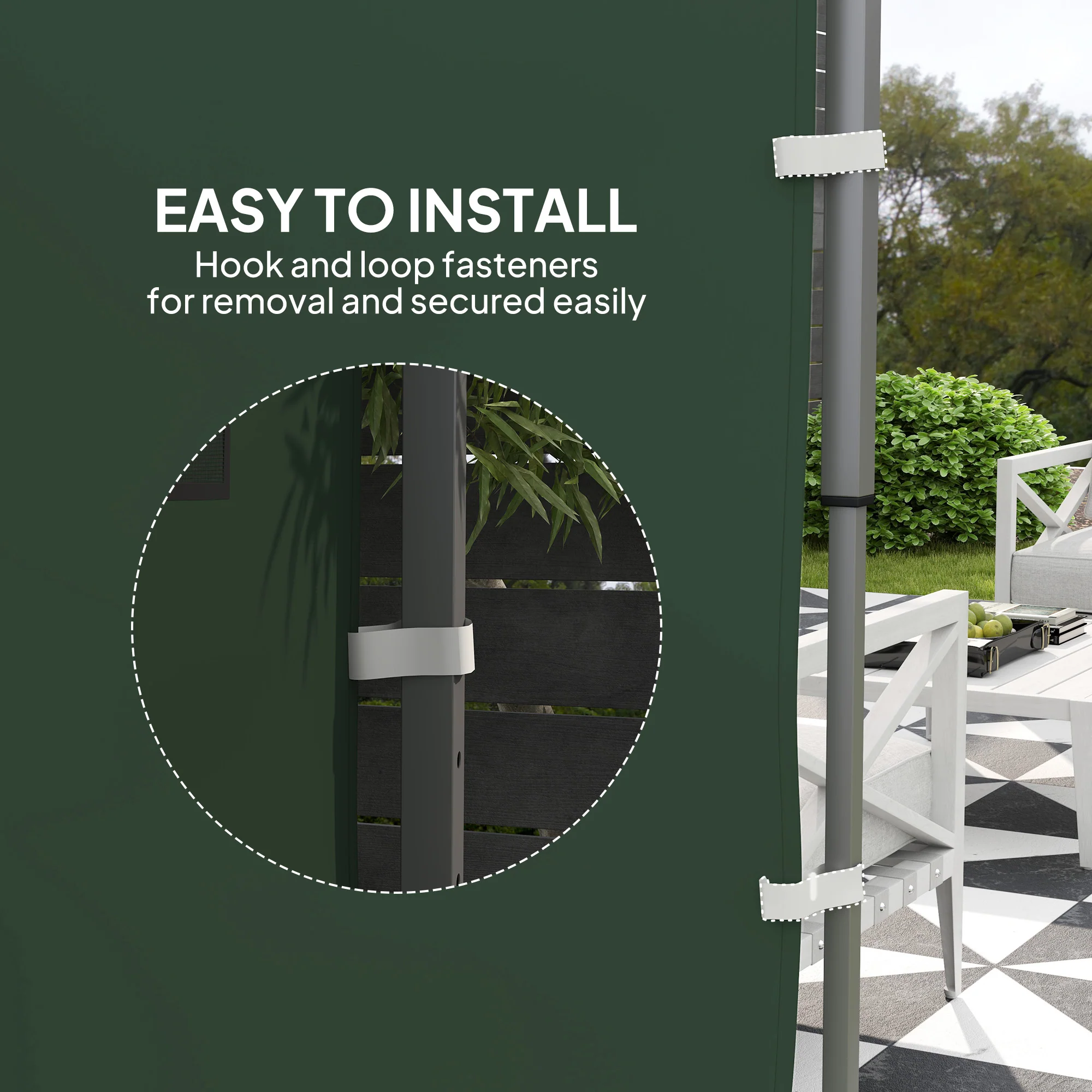 Outsunny Side Panel for 3x3 m Pop Up Gazebos, 1 Pack Sidewall Only - Image 24