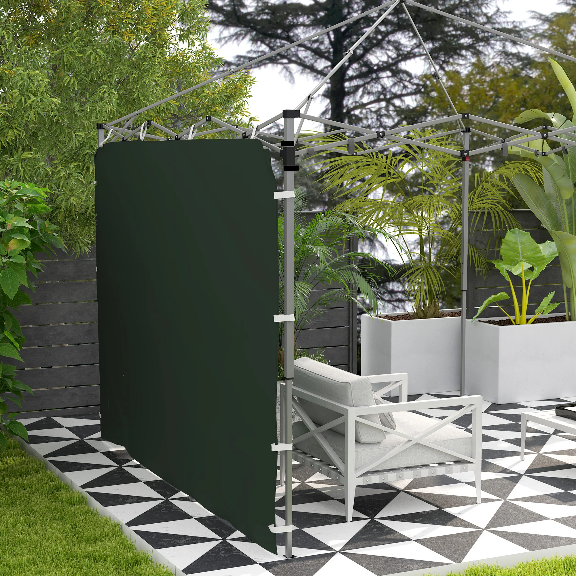 Outsunny Side Panel for 3x3 m Pop Up Gazebos, 1 Pack Sidewall Only - Image 26