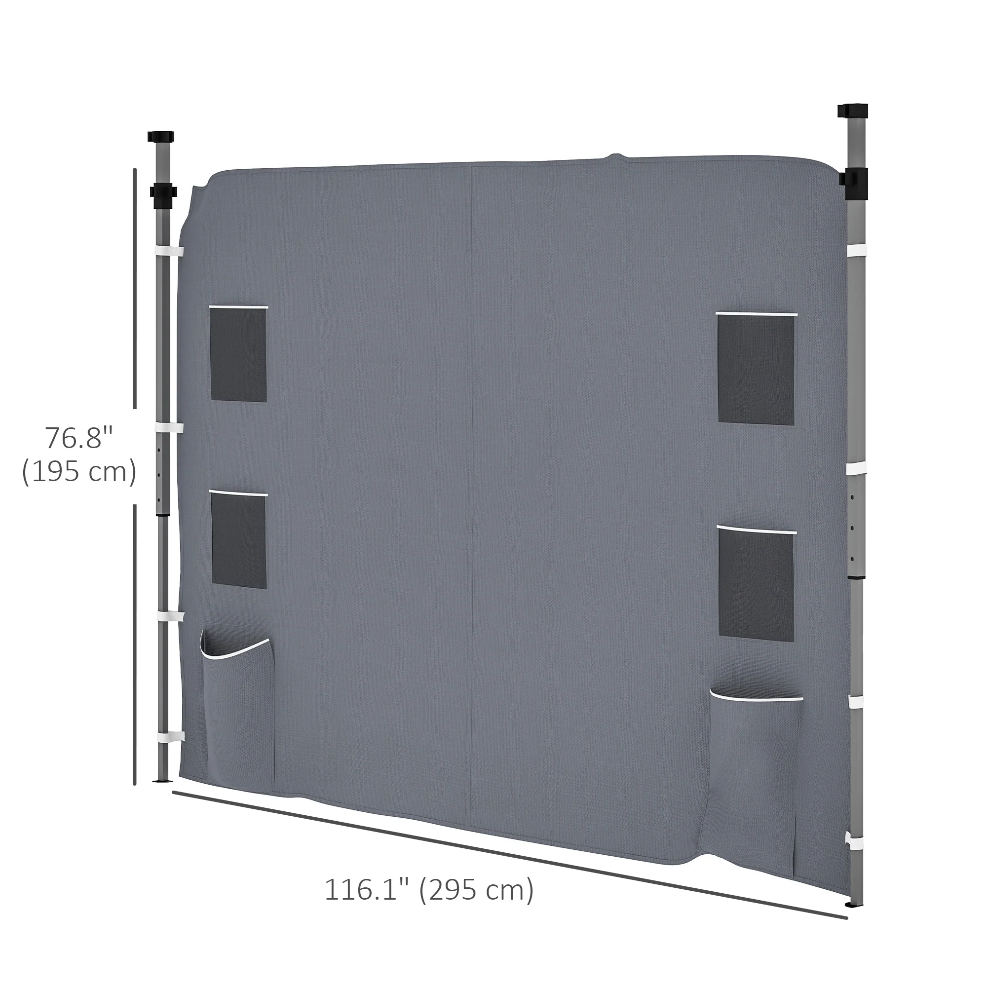 Outsunny Side Panel for 3x3 m Pop Up Gazebos, 1 Pack Sidewall Only - Image 32
