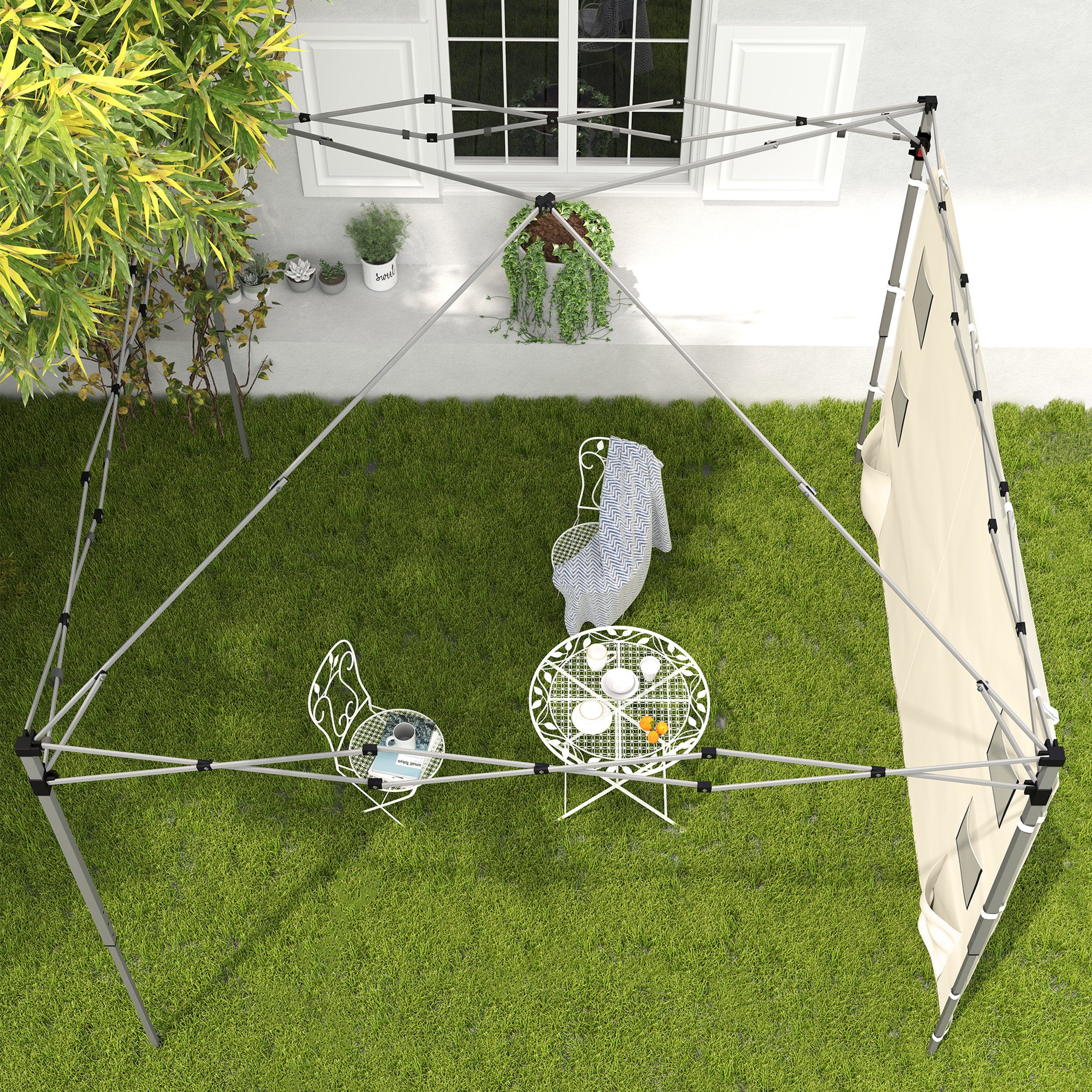 Outsunny Side Panel for 3x3 m Pop Up Gazebos, 1 Pack Sidewall Only - Image 9