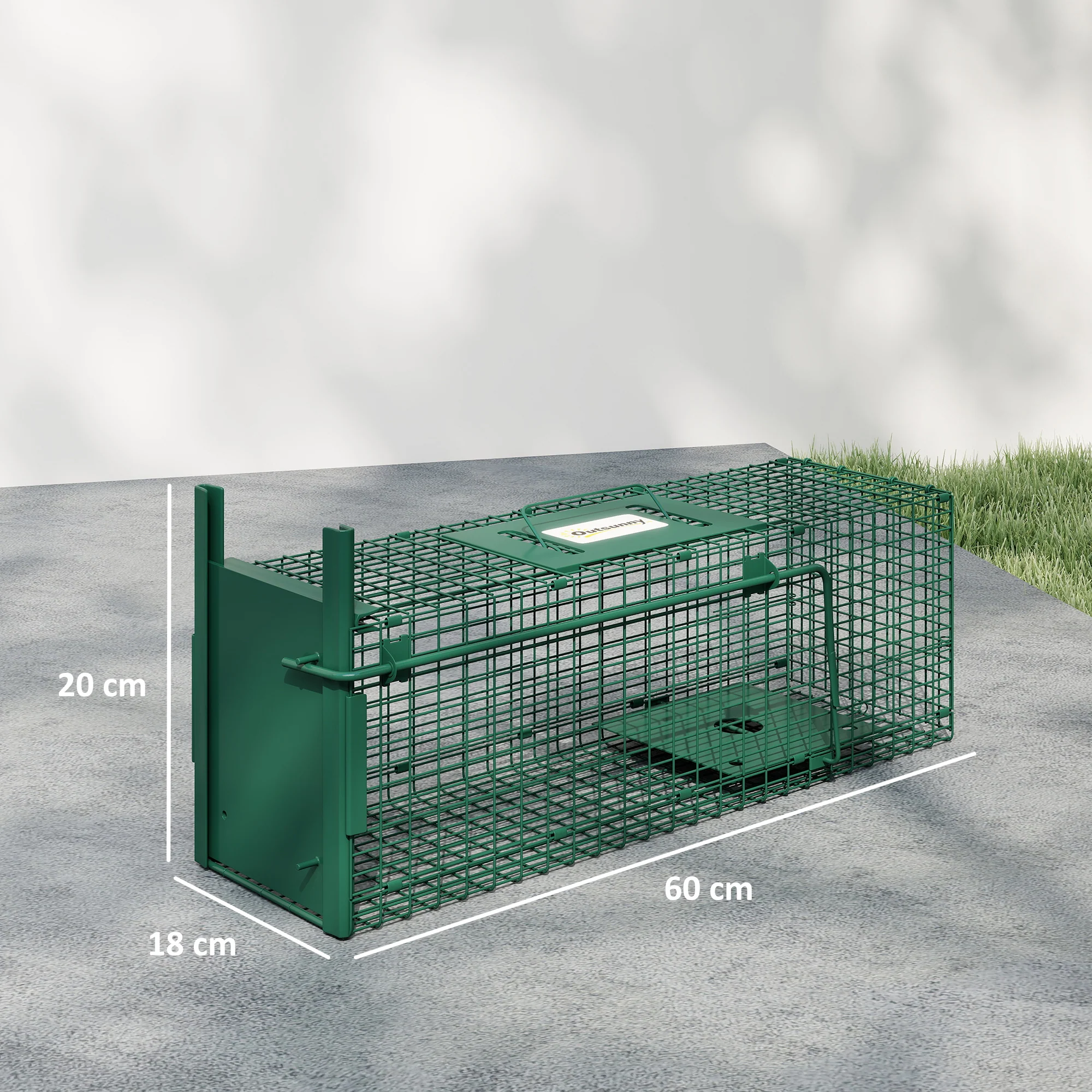 Outsunny Single Door Rat Trap For Small Animals, Dark Green - Image 5