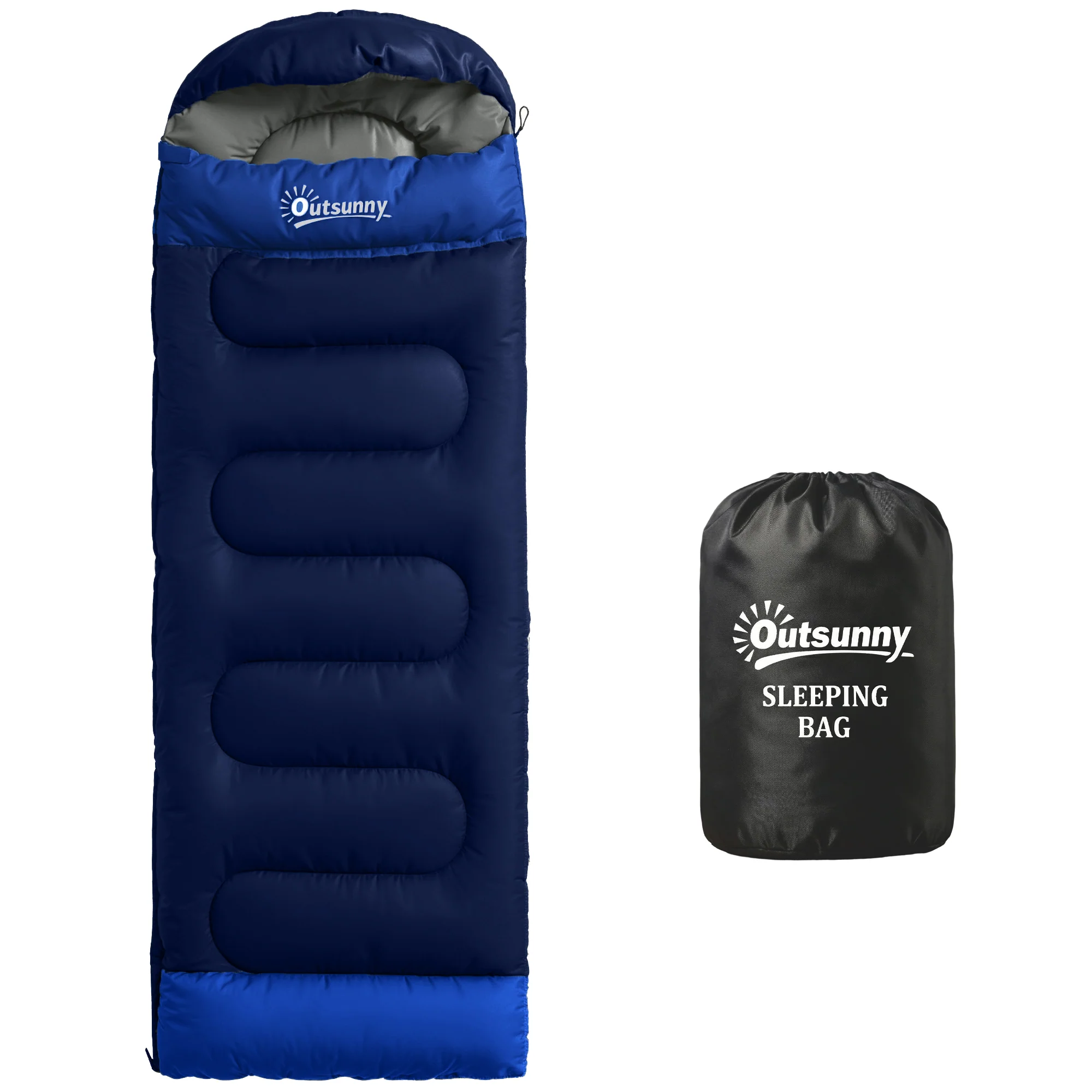 Outsunny Sleeping Bag For Adults, Lightweight & Compact Sleeping Bag, Blue