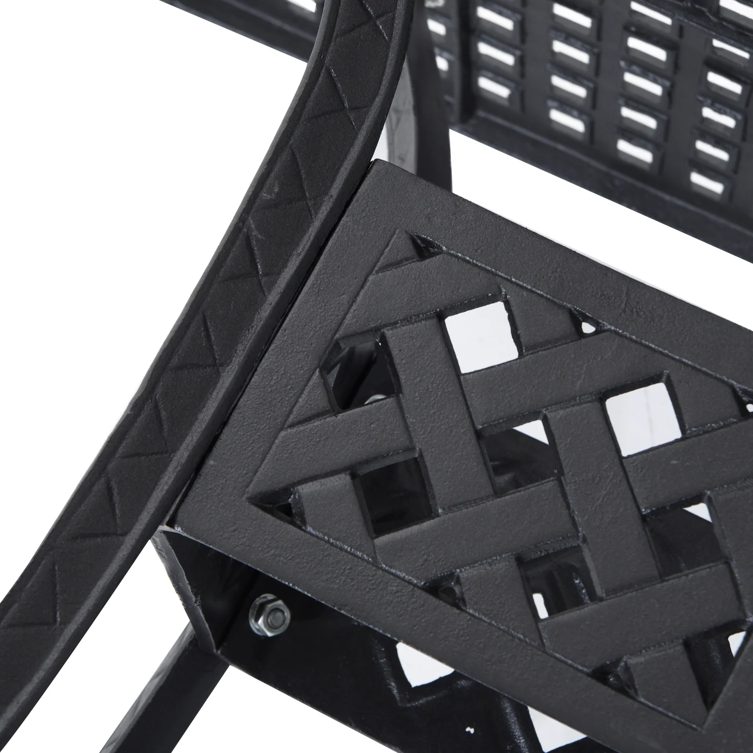 Outsunny Square Aluminium Outdoor Garden Dining Table with Umbrella Hole, Black - Image 9