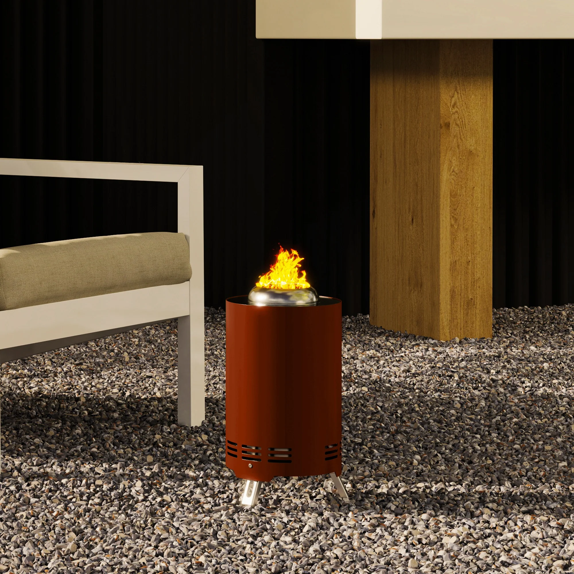 Outsunny Stainless Steel Smokeless Wood Burning Firepit Garden Fire Pit - Image 27
