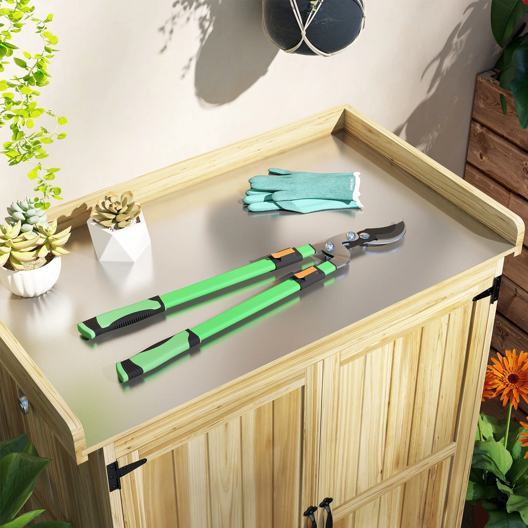 Outsunny Telescopic Bypass Loppers, 64.5-90 cm Extendable Garden Loppers - Image 2