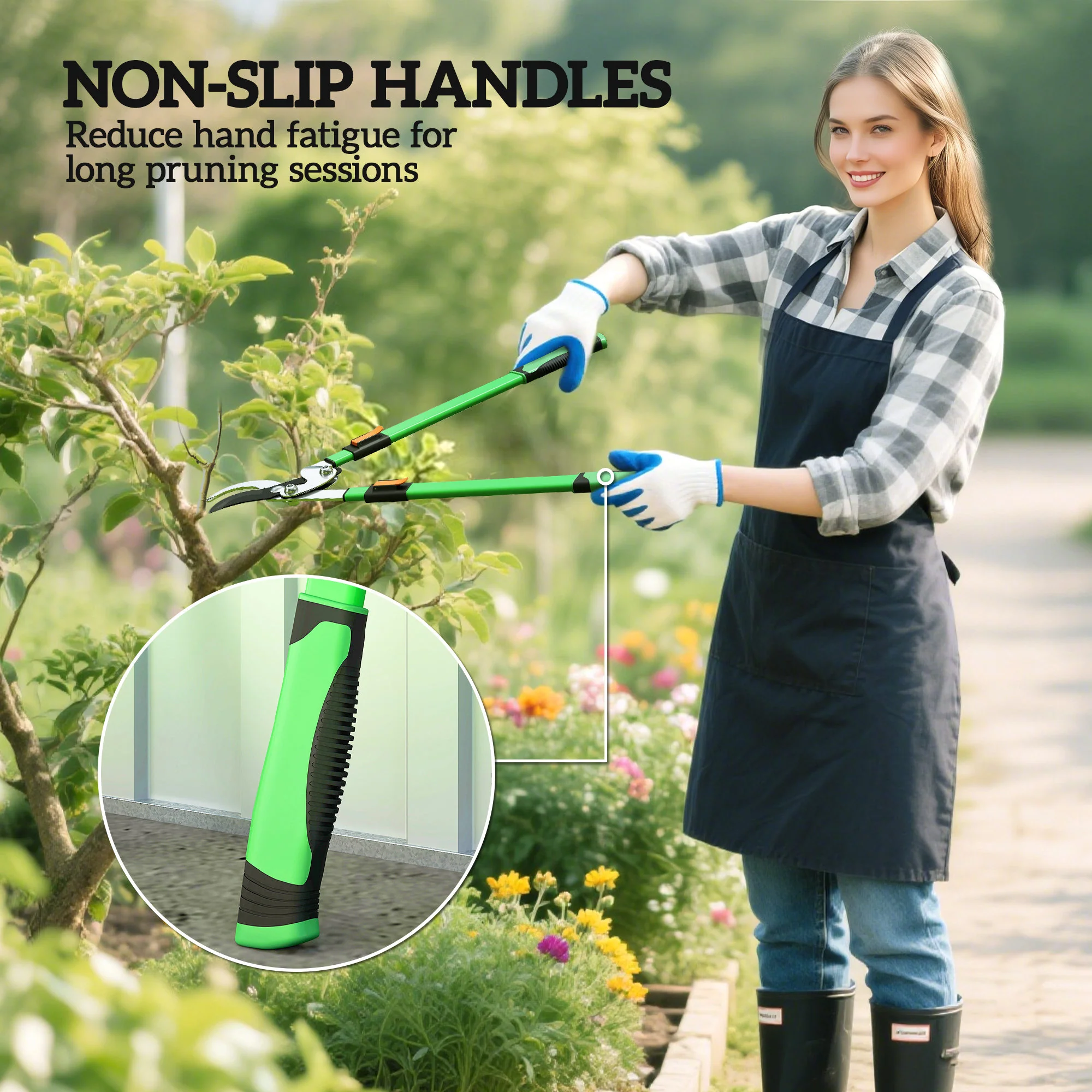 Outsunny Telescopic Bypass Loppers, 64.5-90 cm Extendable Garden Loppers - Image 6