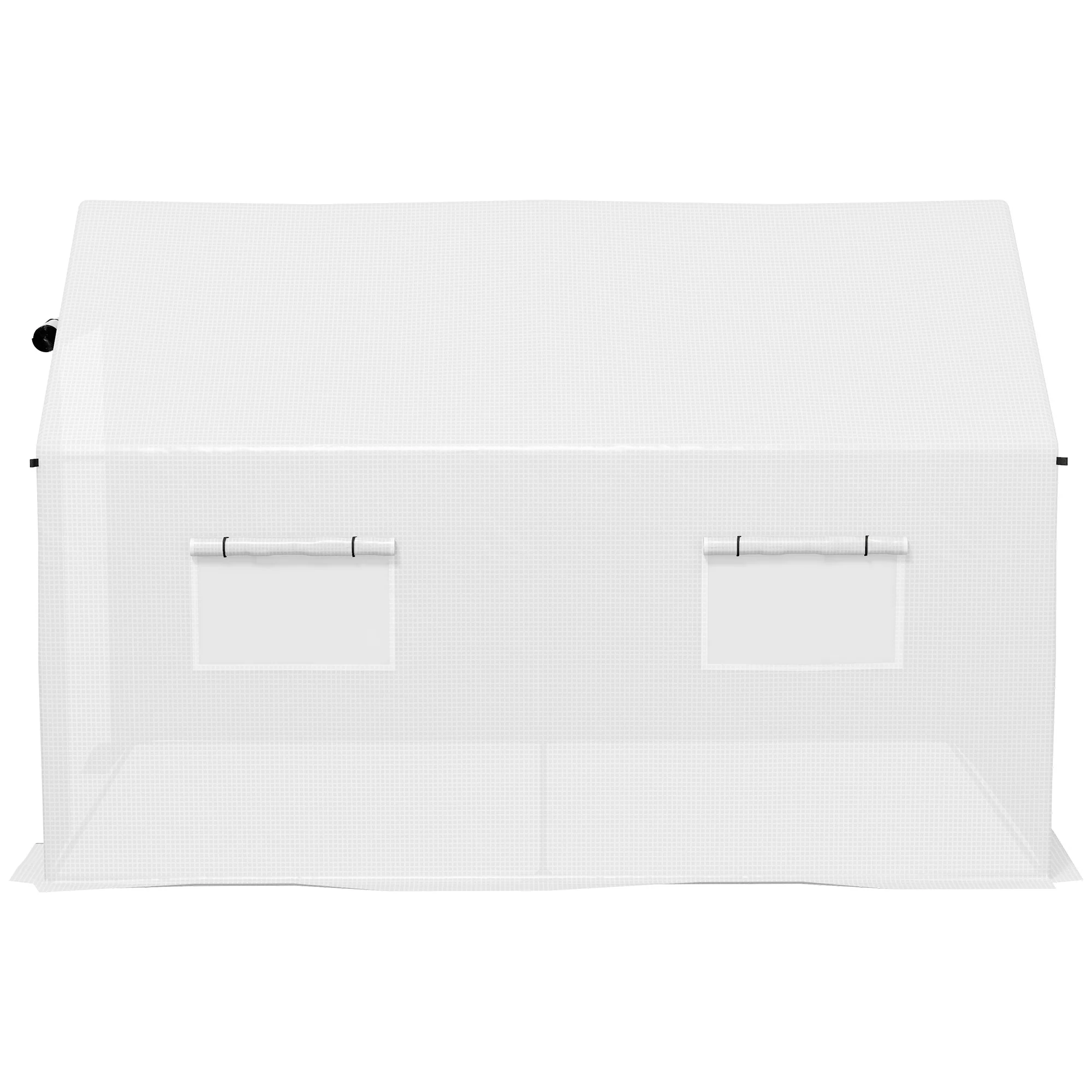 Outsunny Tunnel Greenhouse W/ UV-resistant PE Cover, Wide Door, 2 x 3(m), White - Image 9