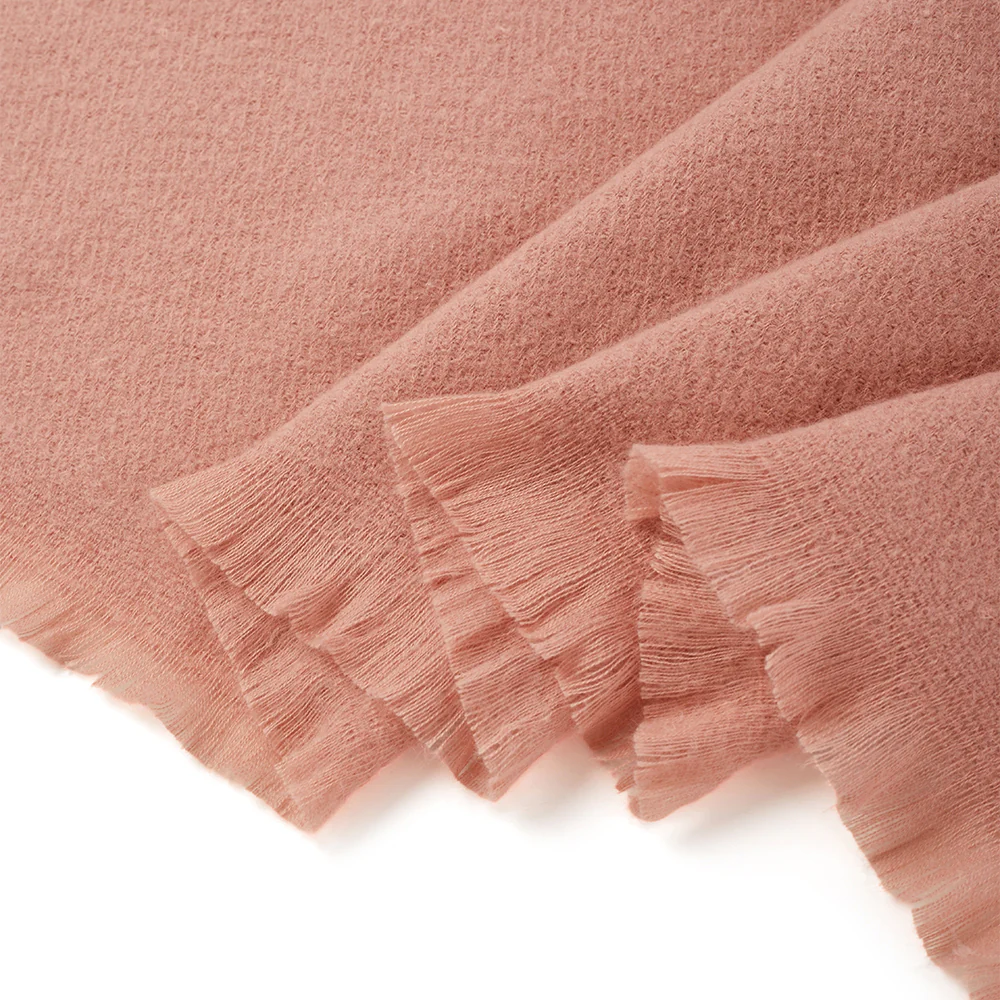 Oversized Plain Shawl Wrap - Pink - Image 7