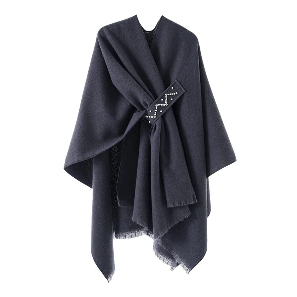 Oversized Plain Shawl Wrap - Image 4