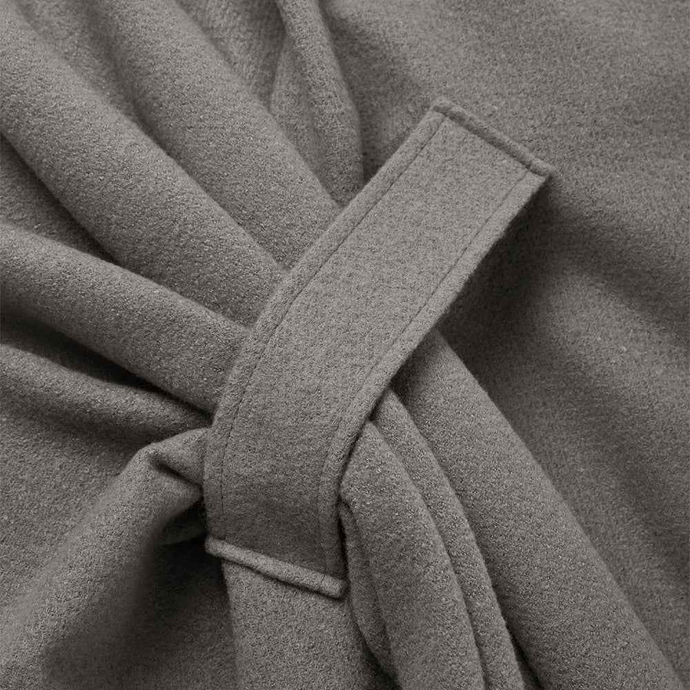 Oversized Plain Shawl Wrap - Dark Grey - Image 4