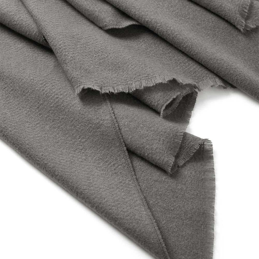 Oversized Plain Shawl Wrap - Dark Grey - Image 5