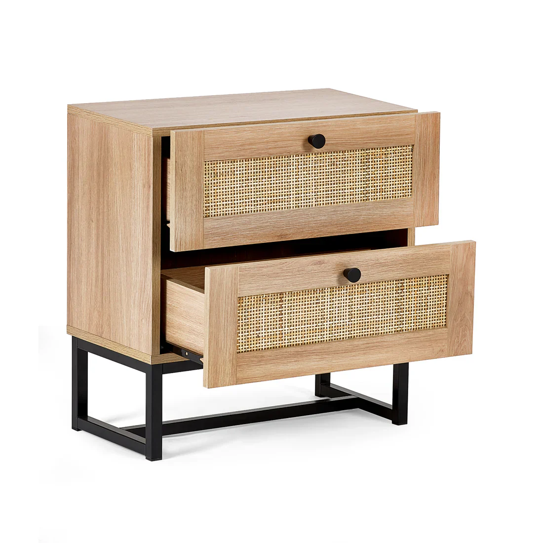 Padstow 2 Drawer Bedside - Oak - Image 4
