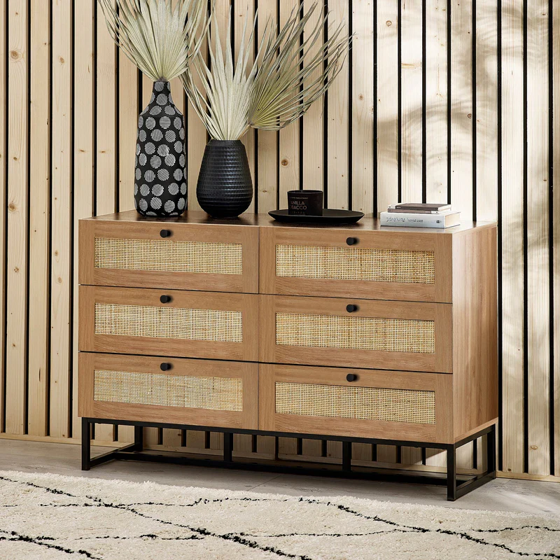 Padstow 6 Drawer Chest - Oak - Image 4