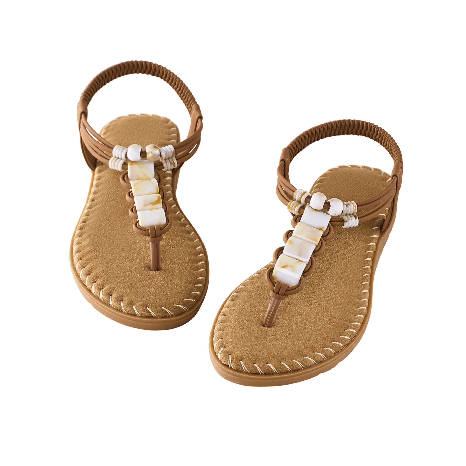 Pair Of Casual Bohemian Flip-Flop Sandals