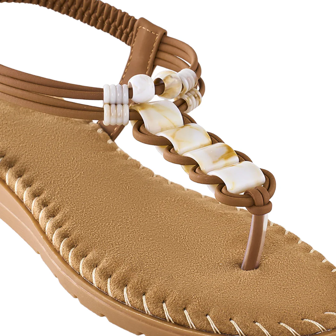 Pair Of Casual Bohemian Flip-Flop Sandals - Image 5