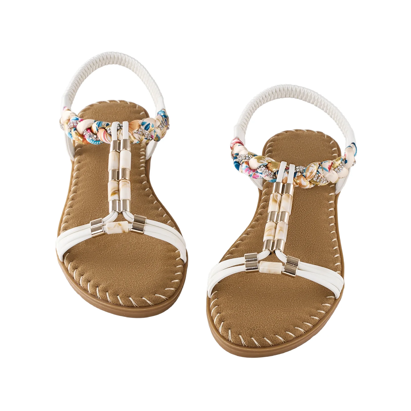 Pair Of Casual Bohemian Open-Toe Sandals