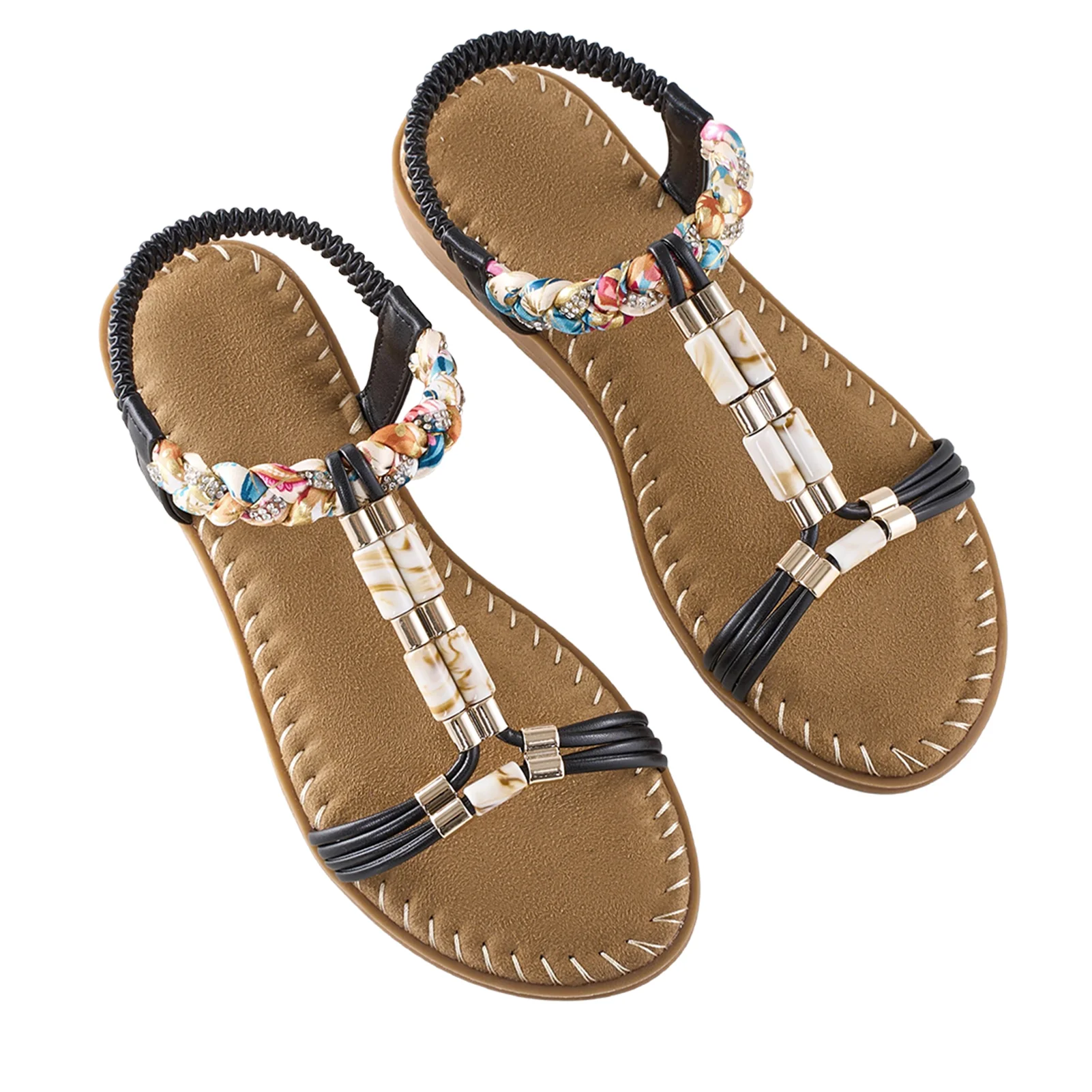 Pair Of Casual Bohemian Open-Toe Sandals - Image 2
