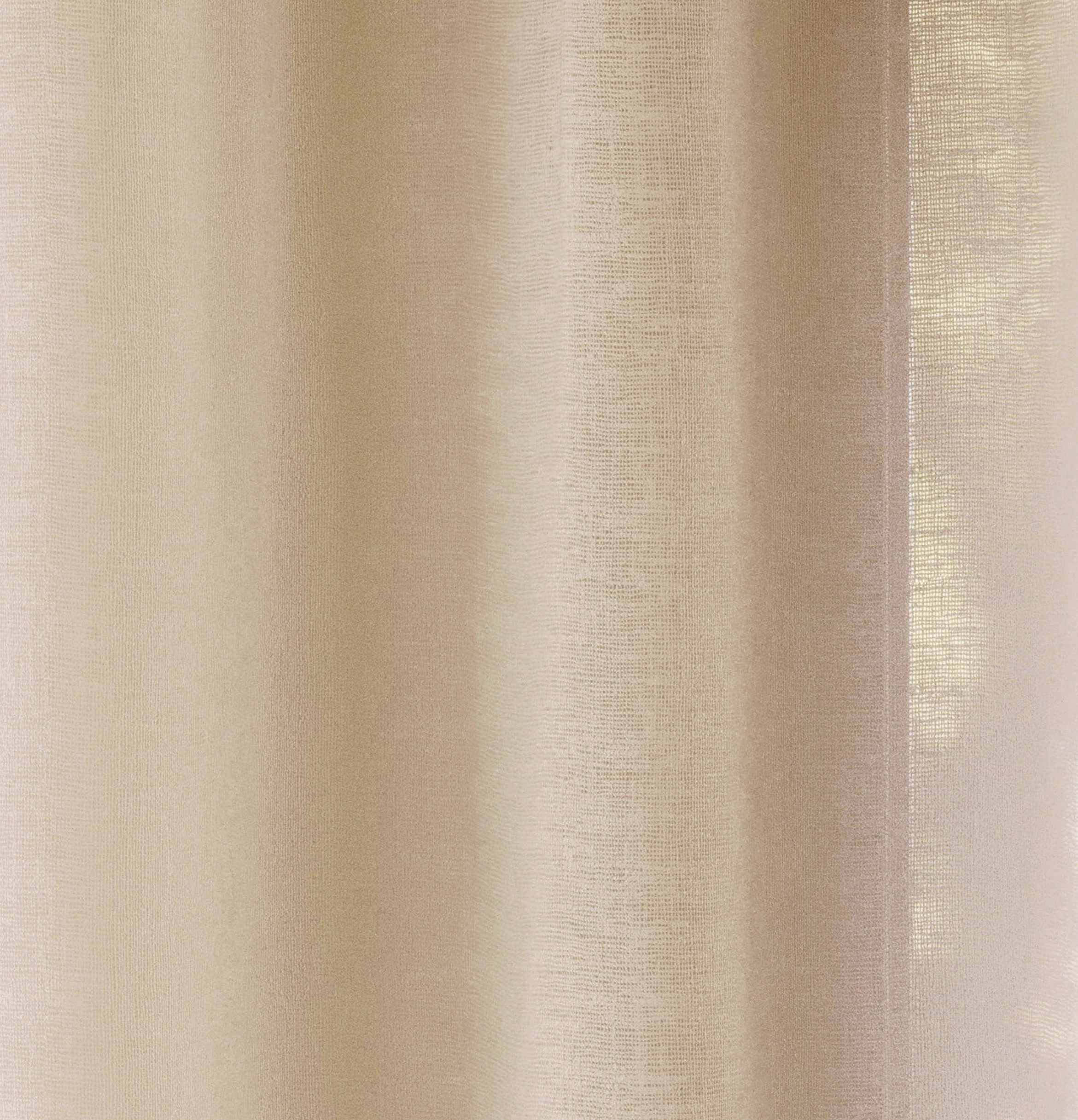 Pair of Crete Natural Luxury Linen Look Sheer Panels with Eyelet Header - Image 3