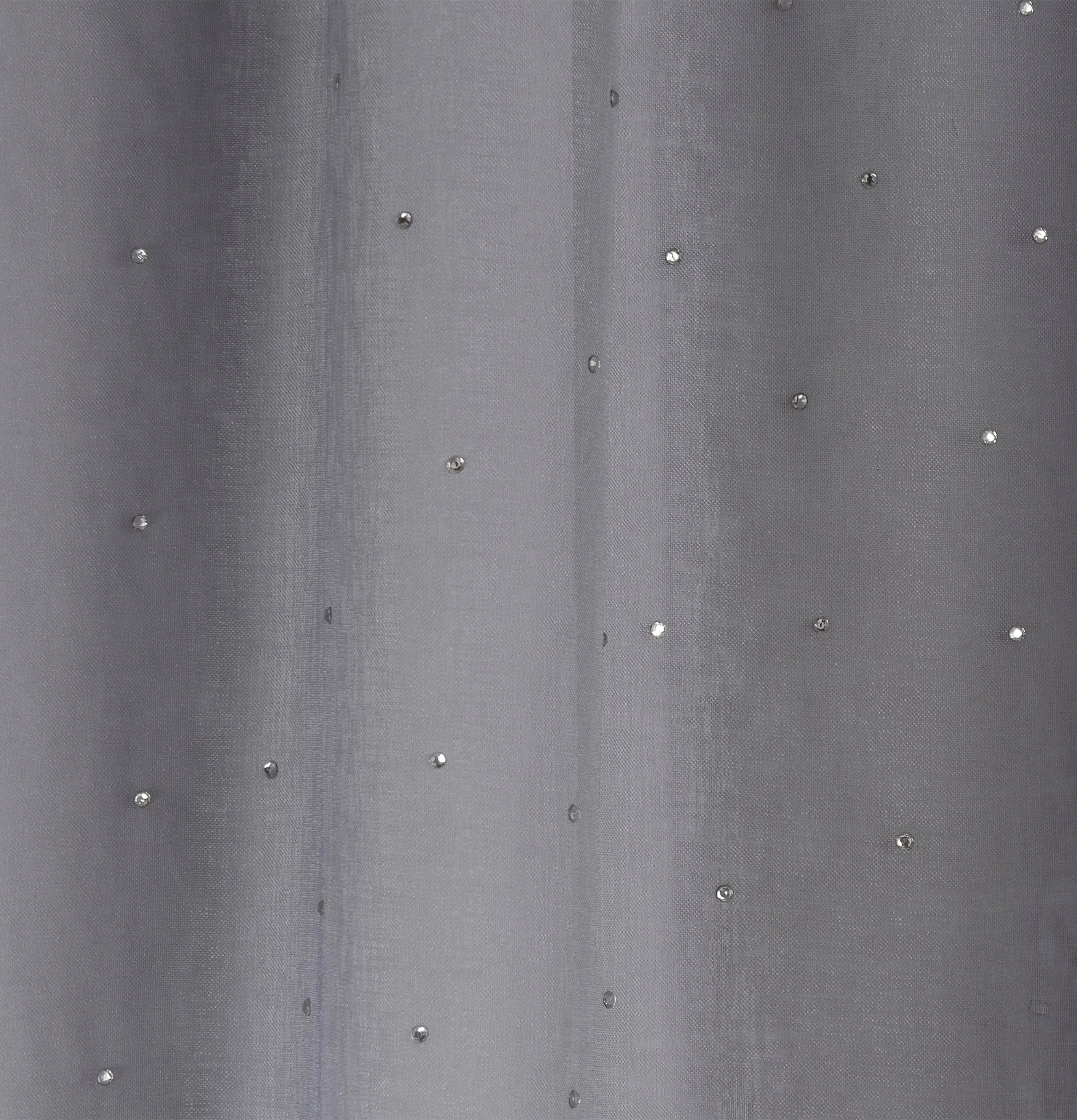 Pair of Jewel Grey Voile Panels with Sparkle Pattern and Rod Pocket Header - Image 3