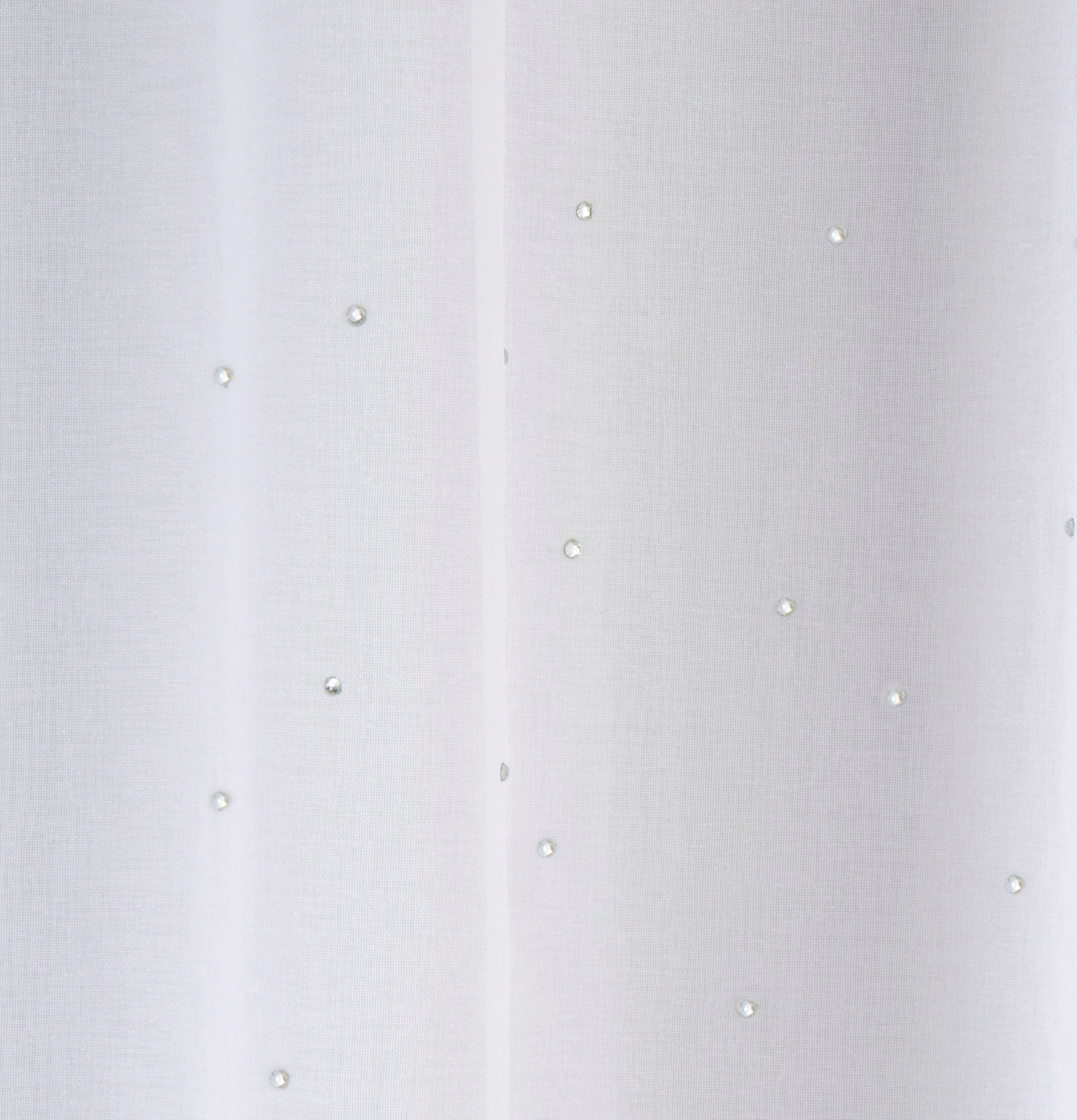 Pair of Jewel White Voile Panels with Sparkle Pattern and Rod Pocket Header - Image 3