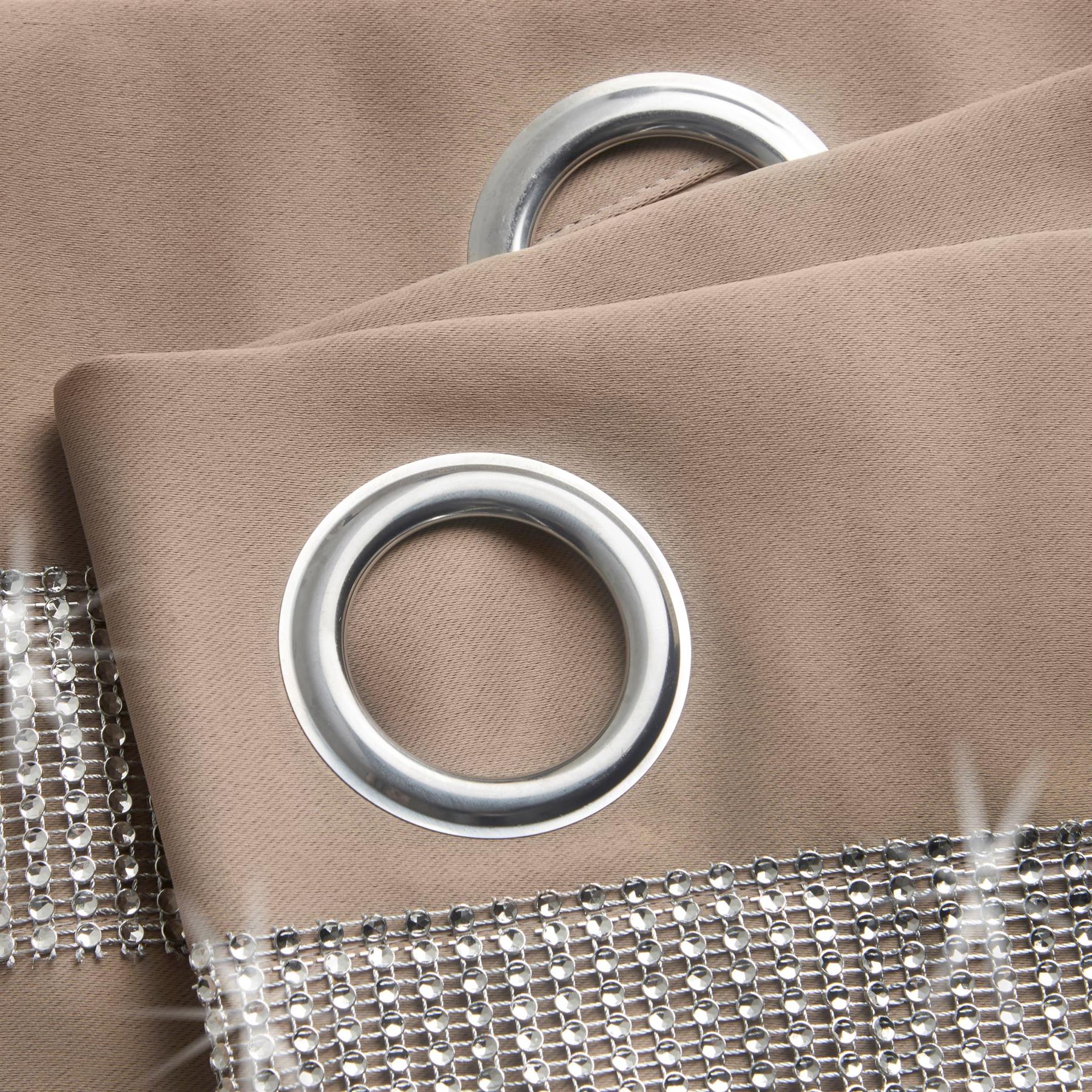 Palace Diamante Ring Top Blackout Curtains