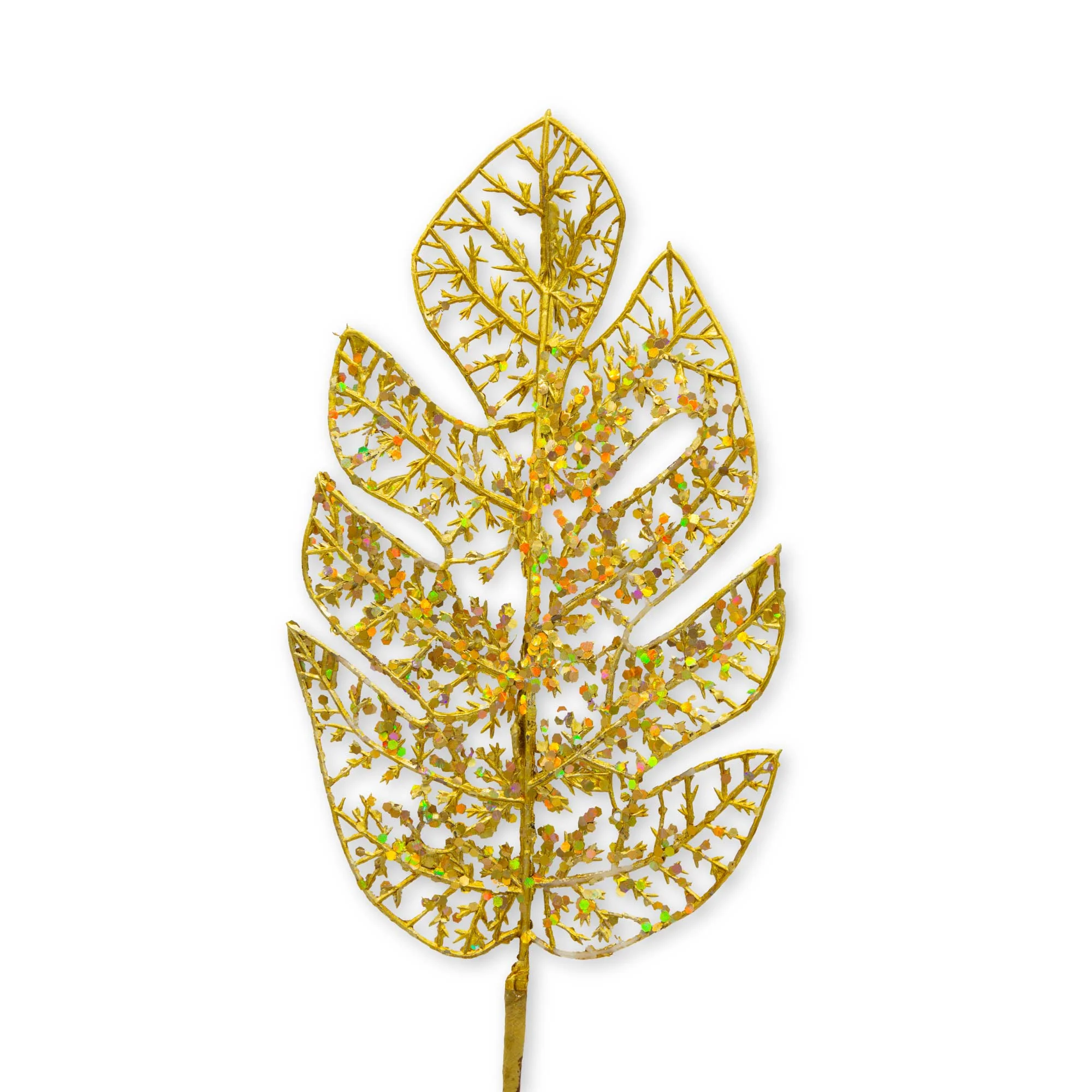 Palm Leaf Glitter Pick - Champagne - Image 2