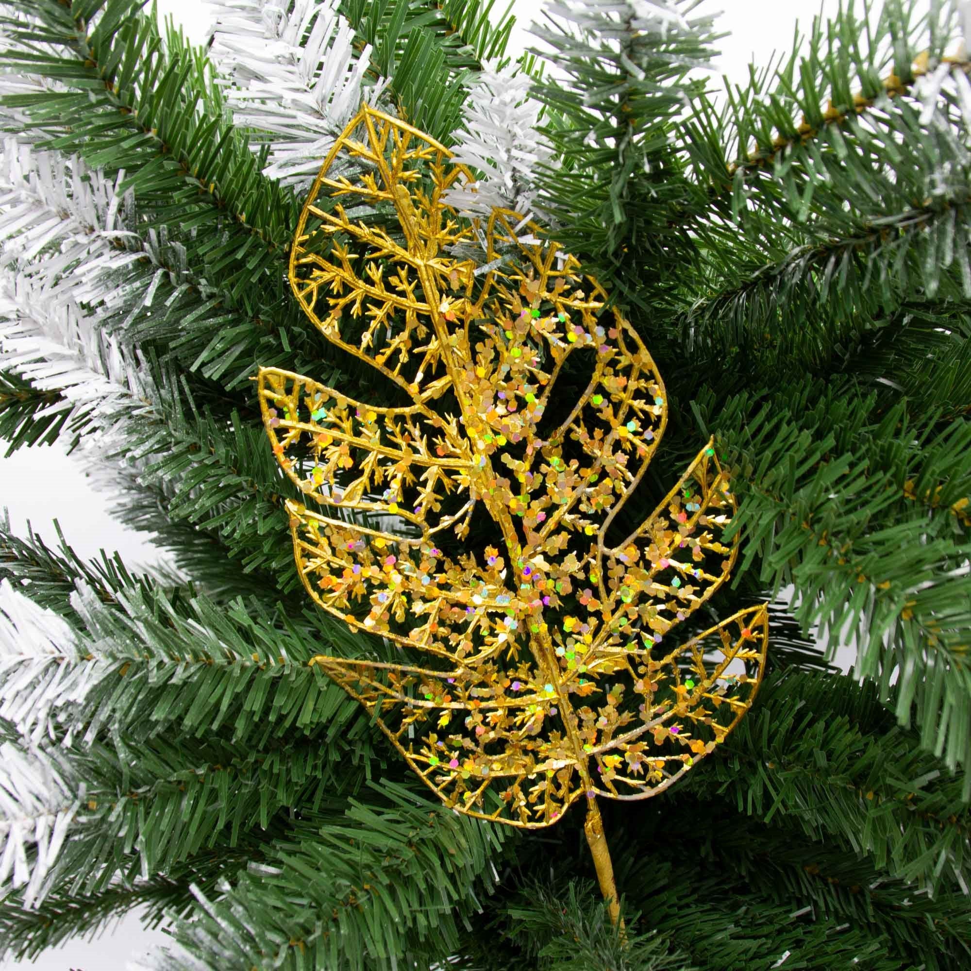 Palm Leaf Glitter Pick - Champagne - Image 3
