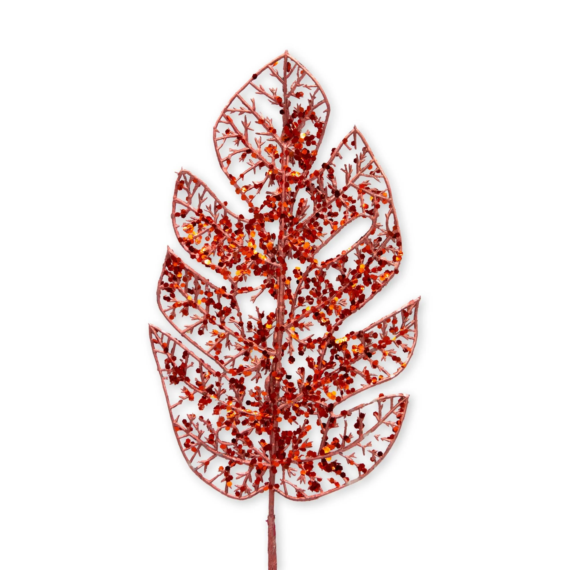Palm Leaf Glitter Pick - Red - Image 2