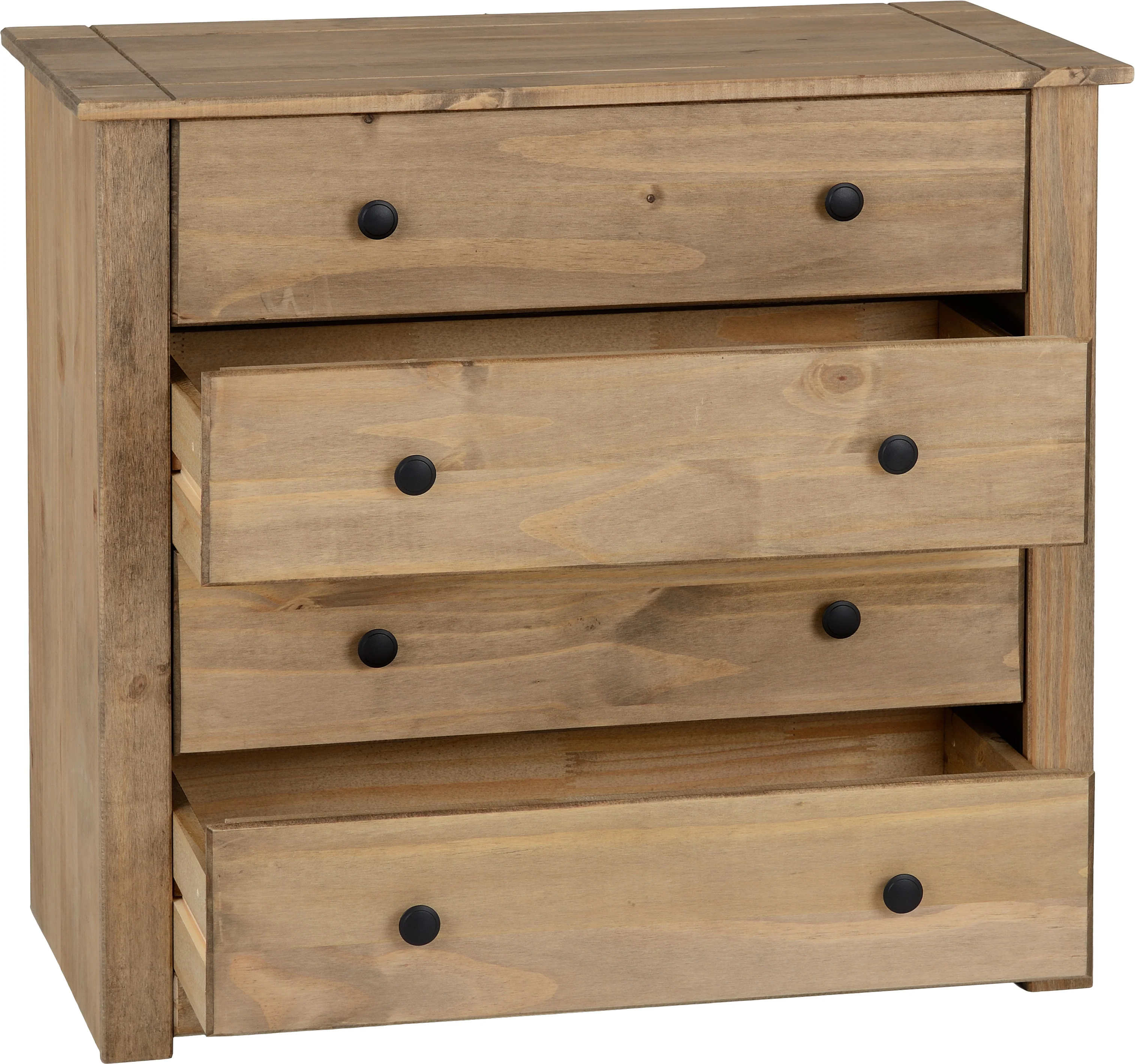 PANAMA 4 DRAWER CHEST - NATURAL WAX - Image 2