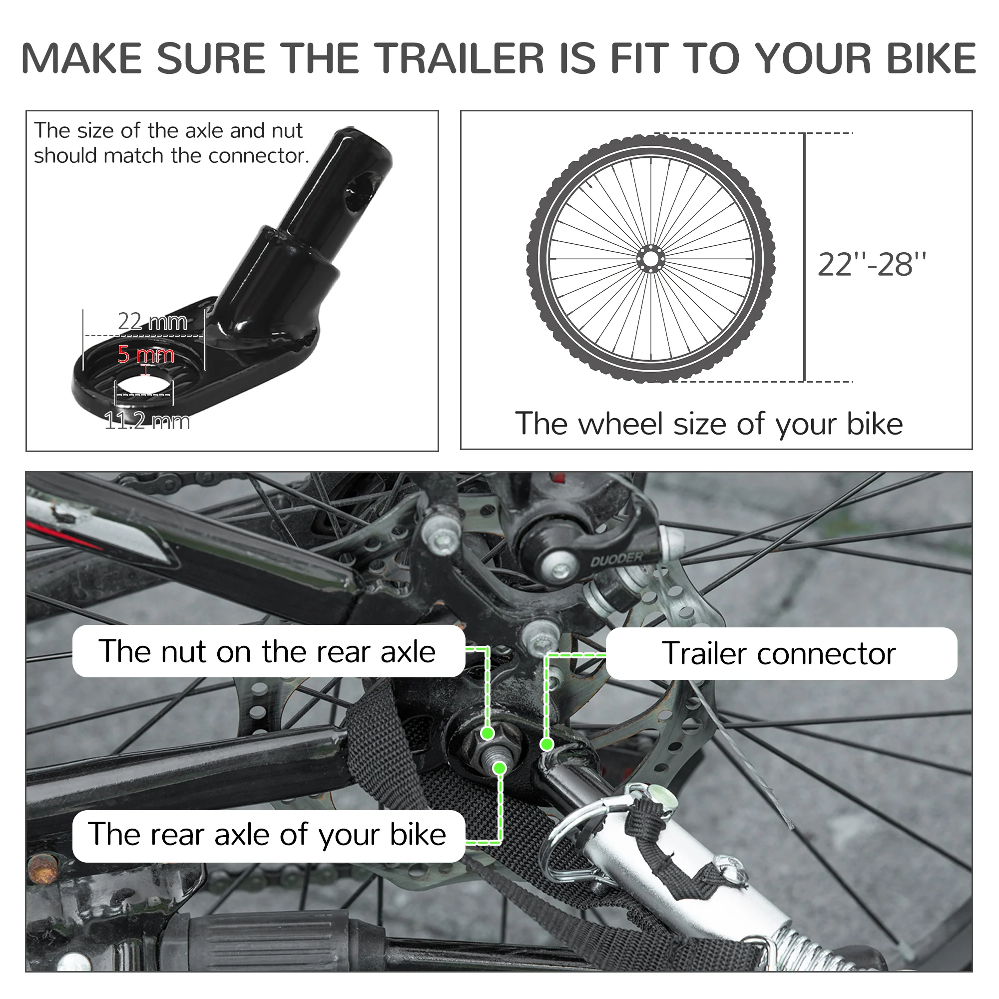 PawHut 2 in 1 Dog Bike Trailer, Foldable Dog Stroller for Medium Dogs - Image 4