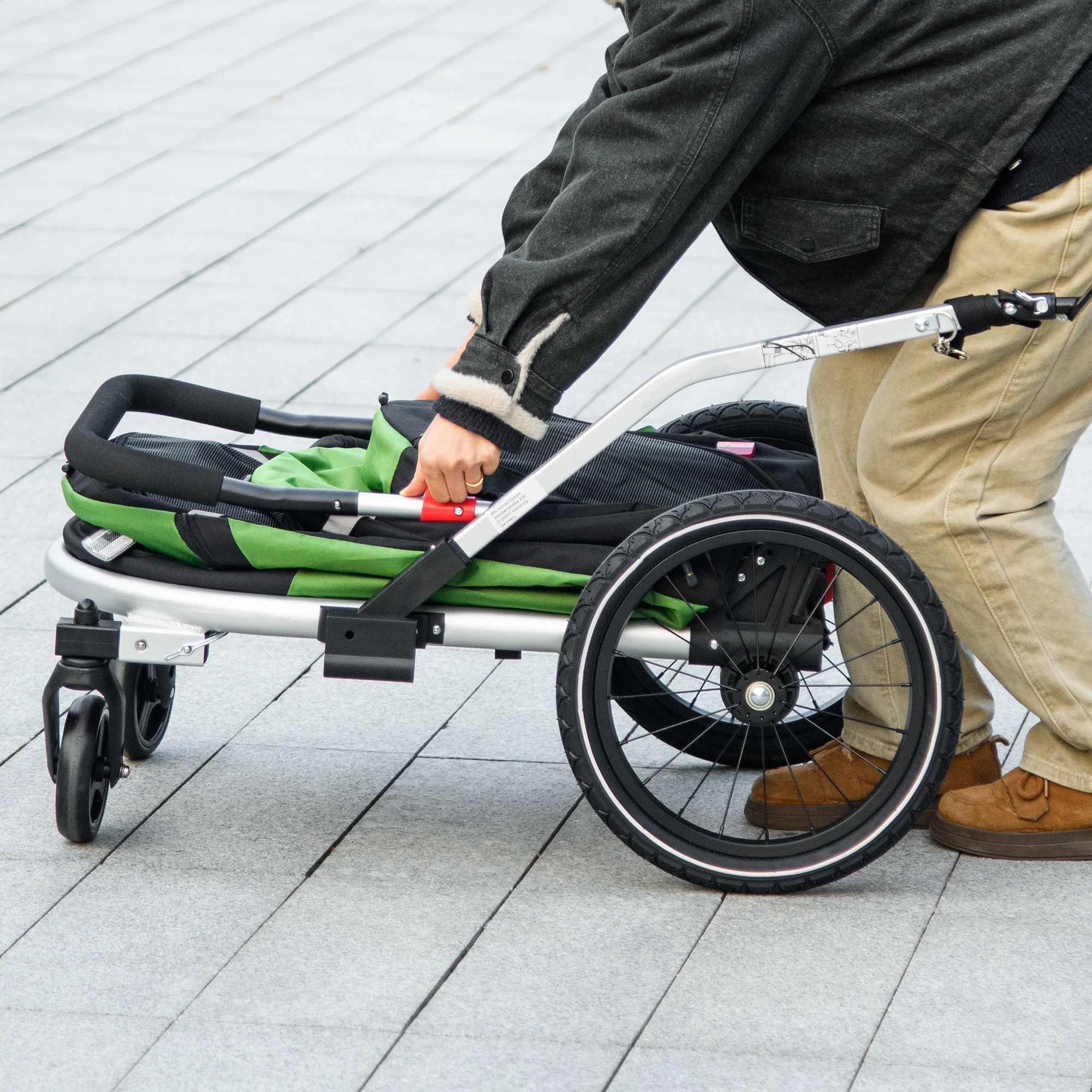 PawHut 2 in 1 Dog Bike Trailer, Foldable Dog Stroller for Medium Dogs - Image 9