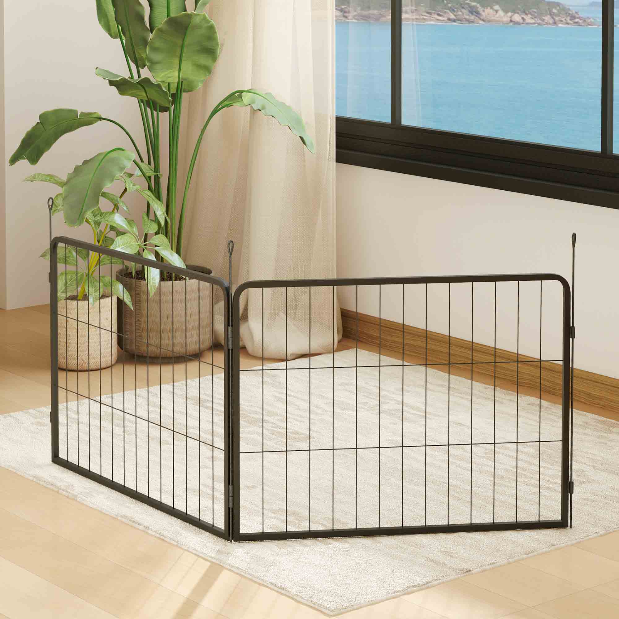 PawHut 2 Piece Dog Pen Expansion Pack For 80cm High Pet Playpen For S M Dogs - Image 18