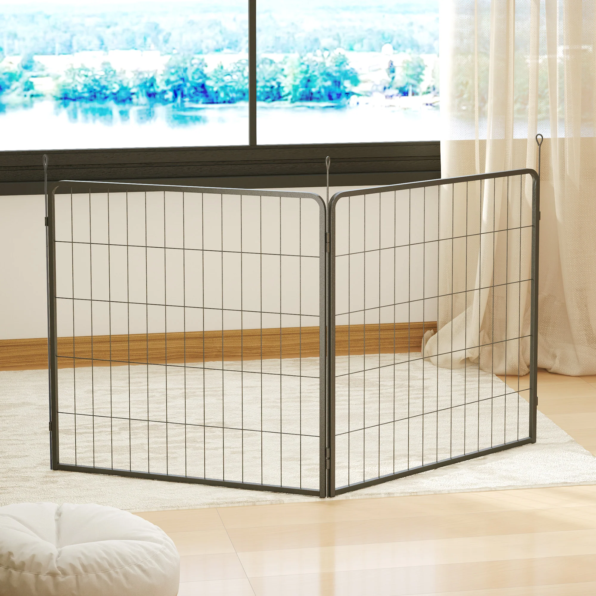 PawHut 2 Piece Dog Pen Expansion Pack For 80cm High Pet Playpen For S M Dogs - Image 26