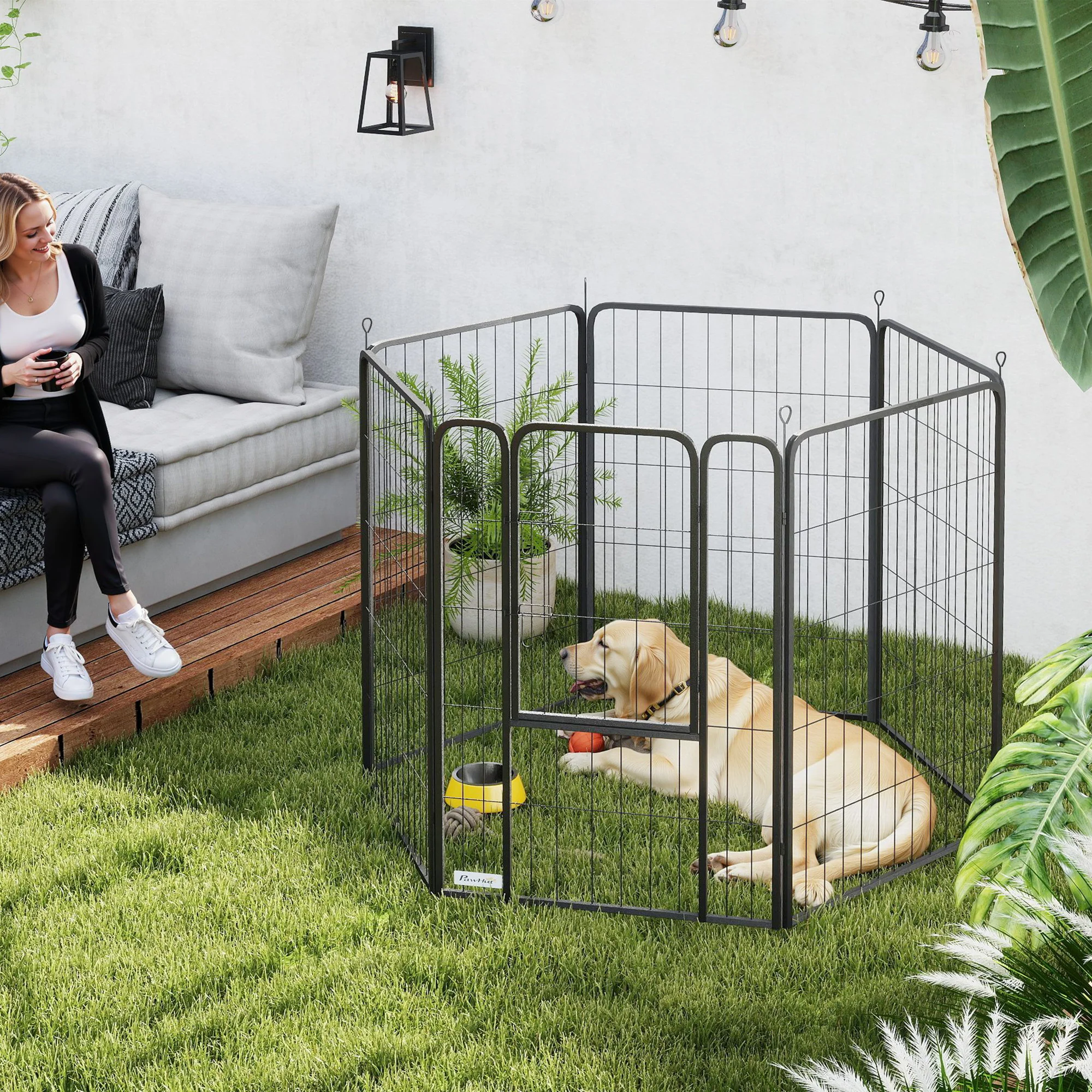 PawHut 2 Piece Expansion Pack Dog High Animal Pen - Image 20