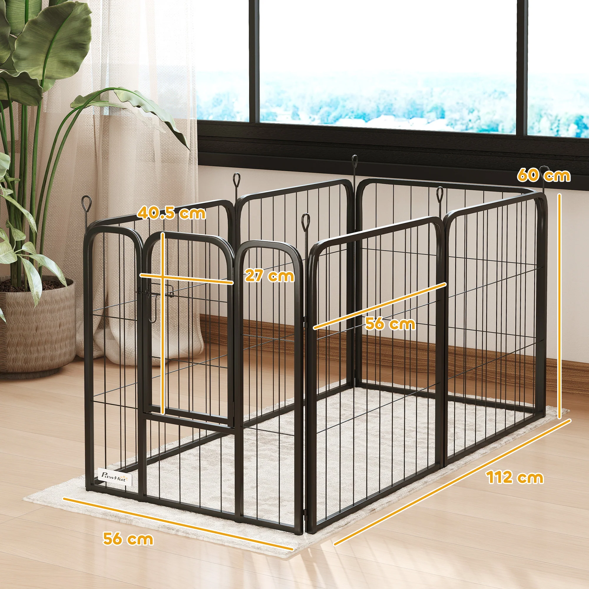 PawHut 2 Piece Expansion Pack Dog High Animal Pen - Image 32