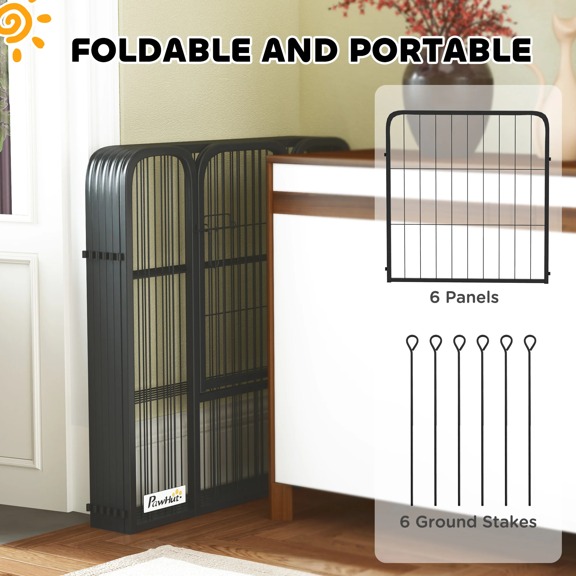 PawHut 2 Piece Expansion Pack Dog High Animal Pen - Image 33