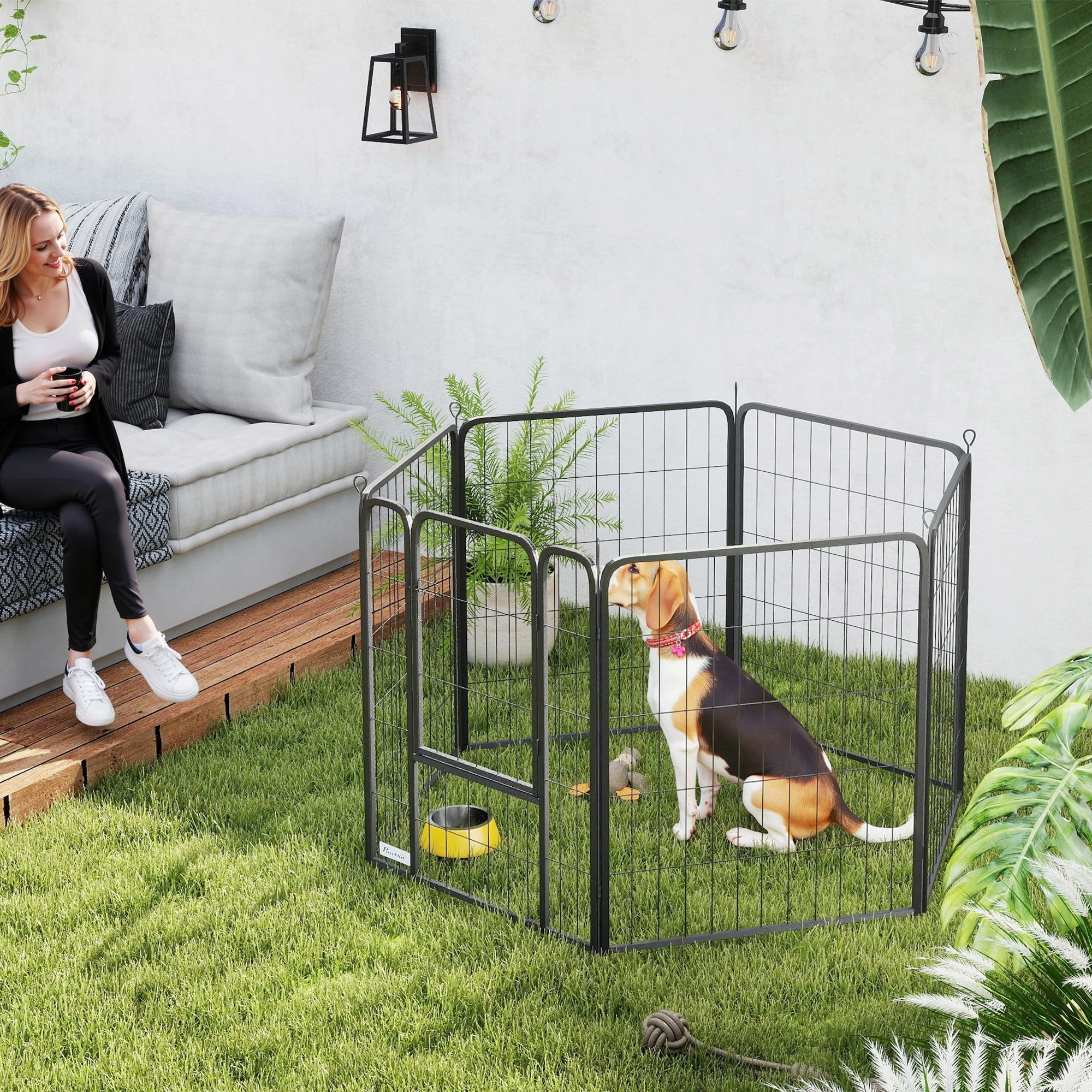 PawHut 2 Piece Expansion Pack Dog High Animal Pen - Image 38