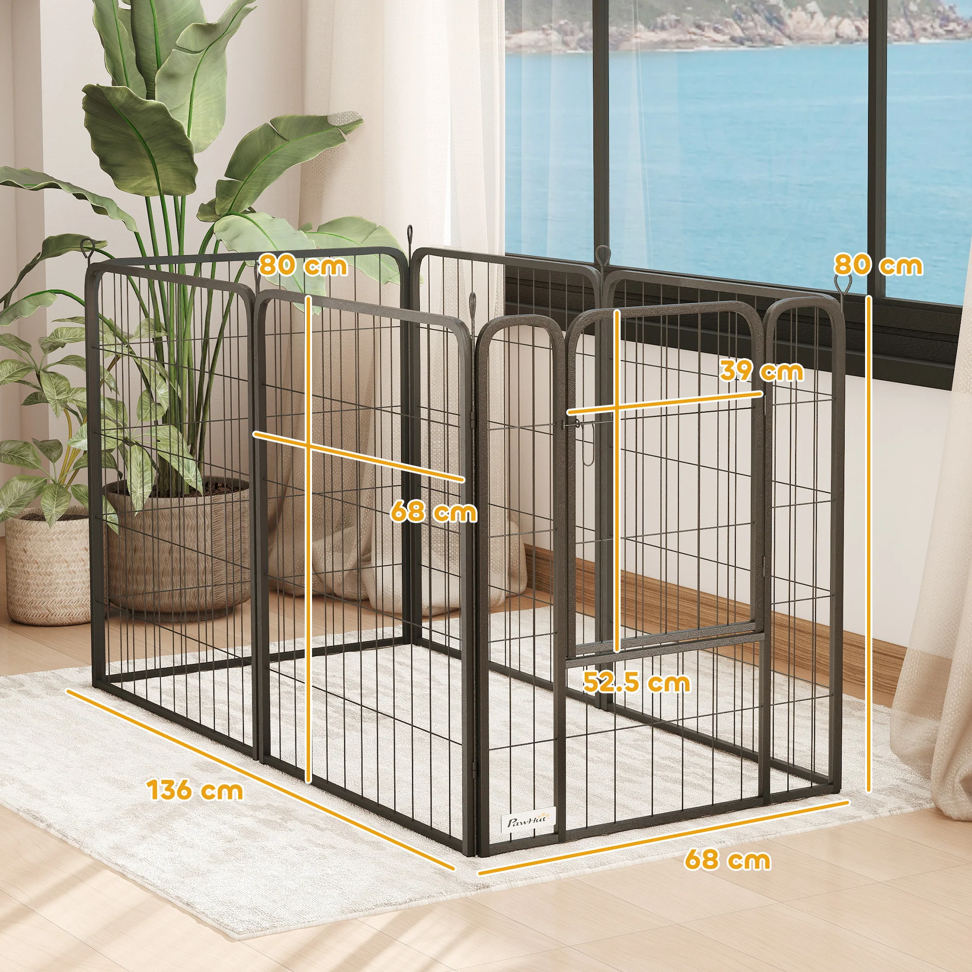 PawHut 2 Piece Expansion Pack Dog High Animal Pen - Image 41